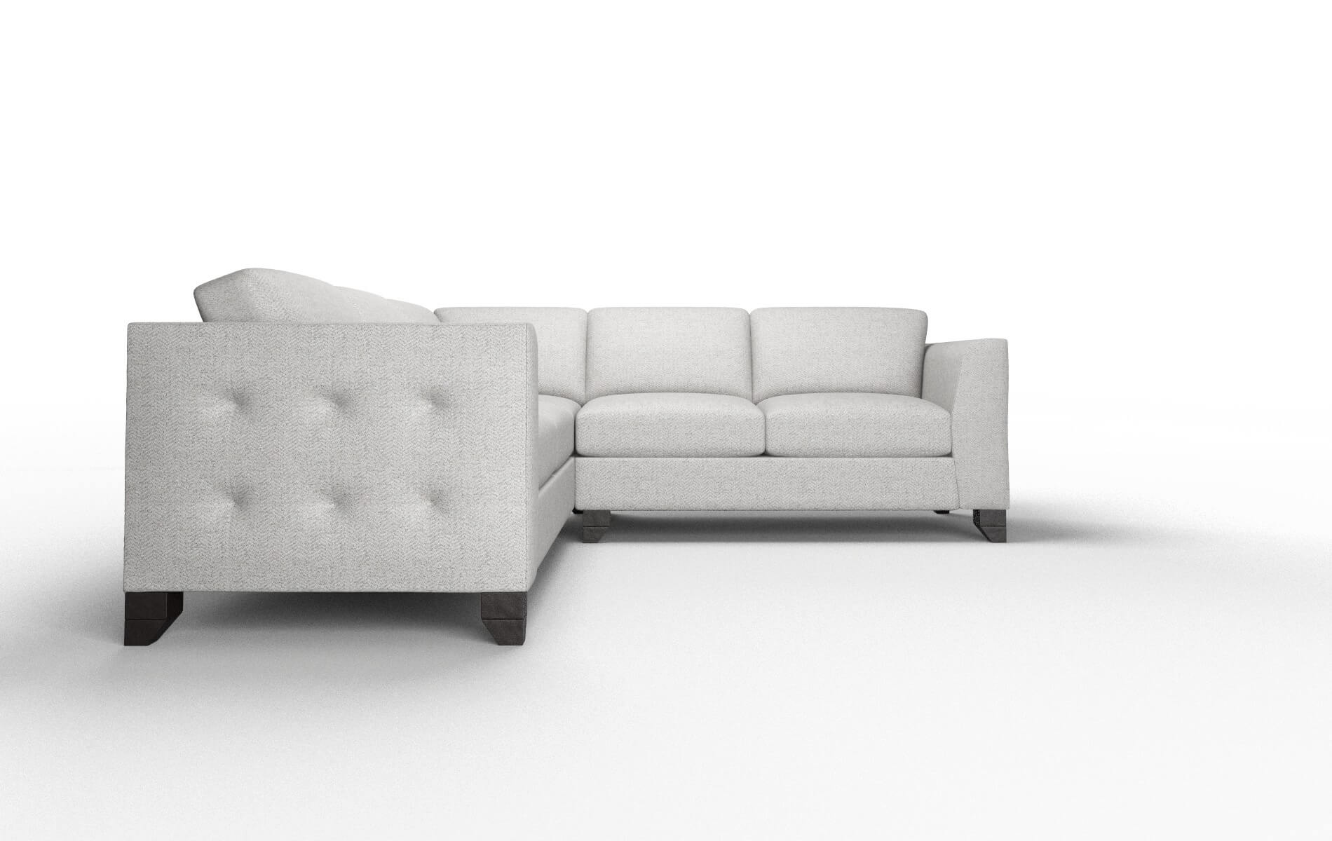 Paris Catalina Silver Sectional espresso legs 2