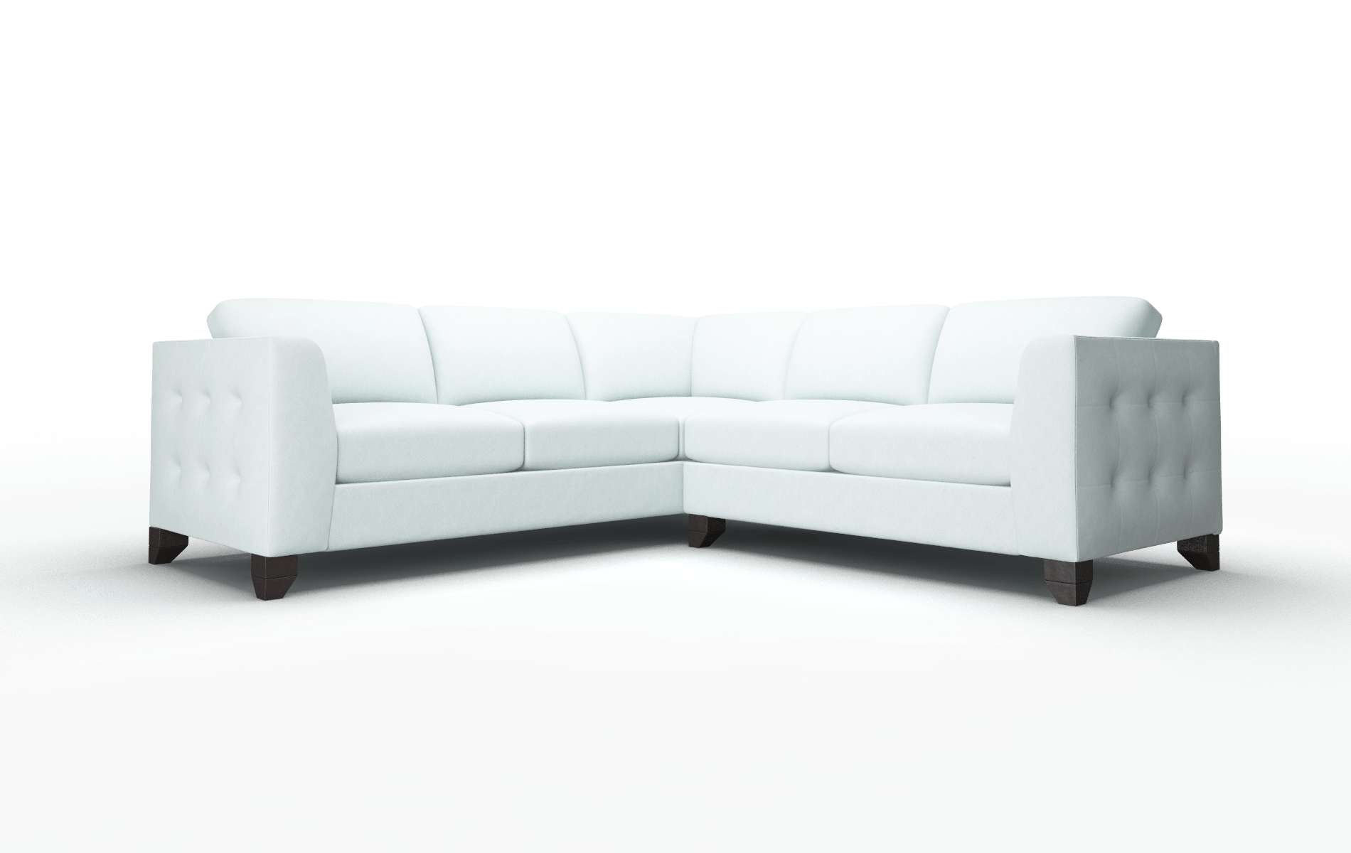 Paris Clyde Cornflower Sectional espresso legs 1