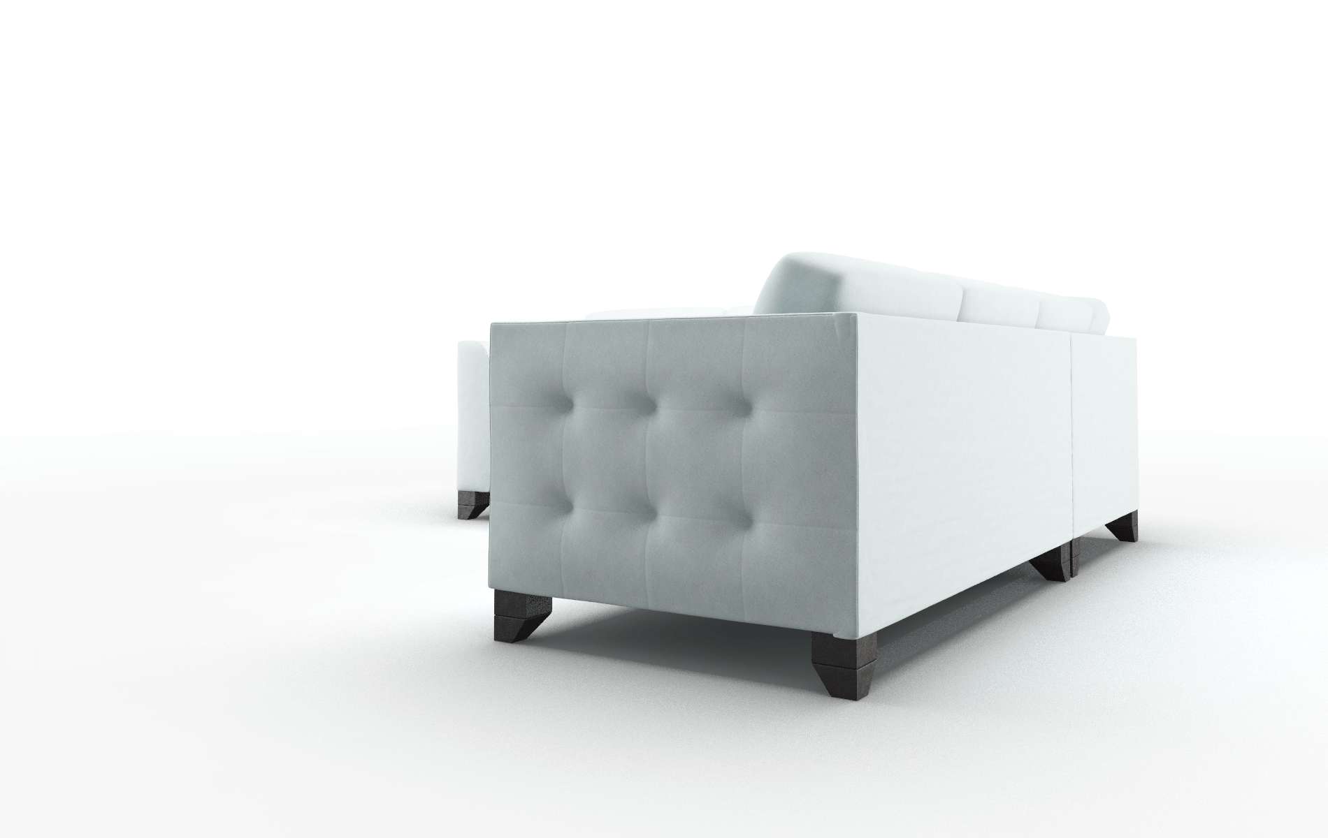 Paris Clyde Cornflower Sectional espresso legs 4