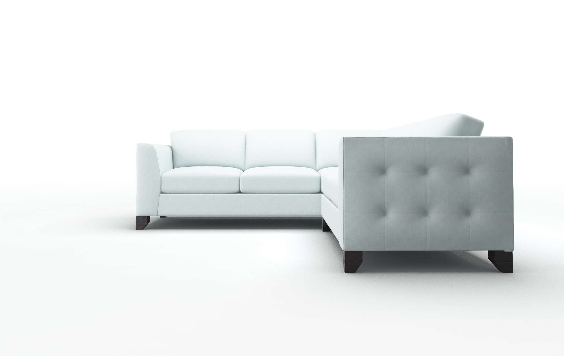 Paris Clyde Cornflower Sectional espresso legs 5
