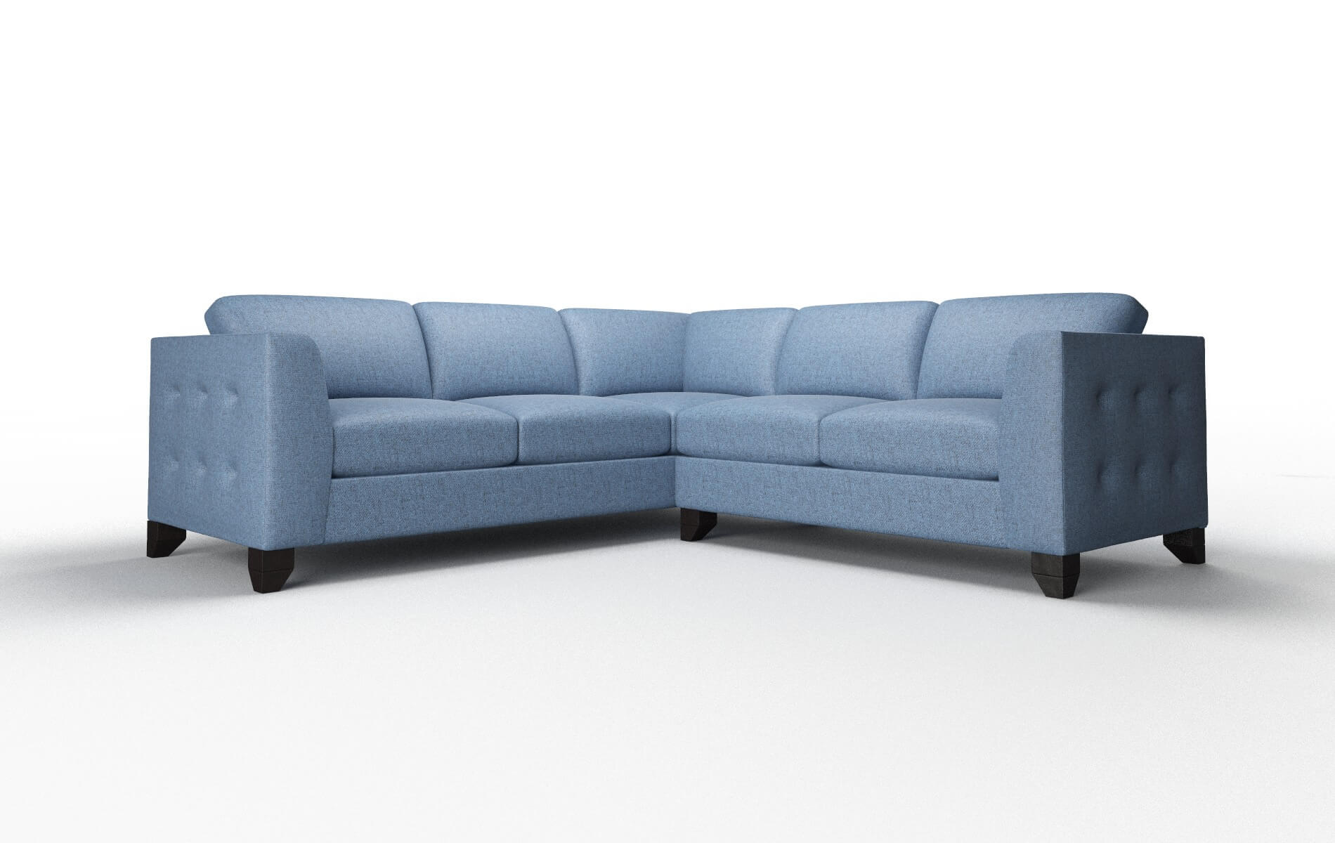 Paris Clyde deep_ocean Sectional Espresso Legs  1