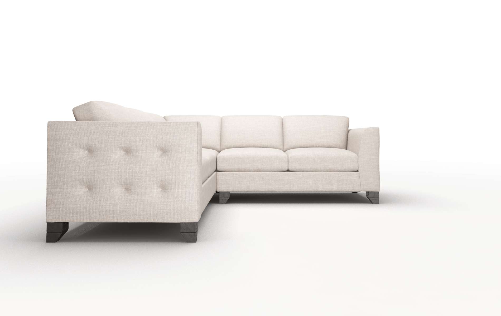 Paris Clyde Dolphin Sectional espresso legs 2
