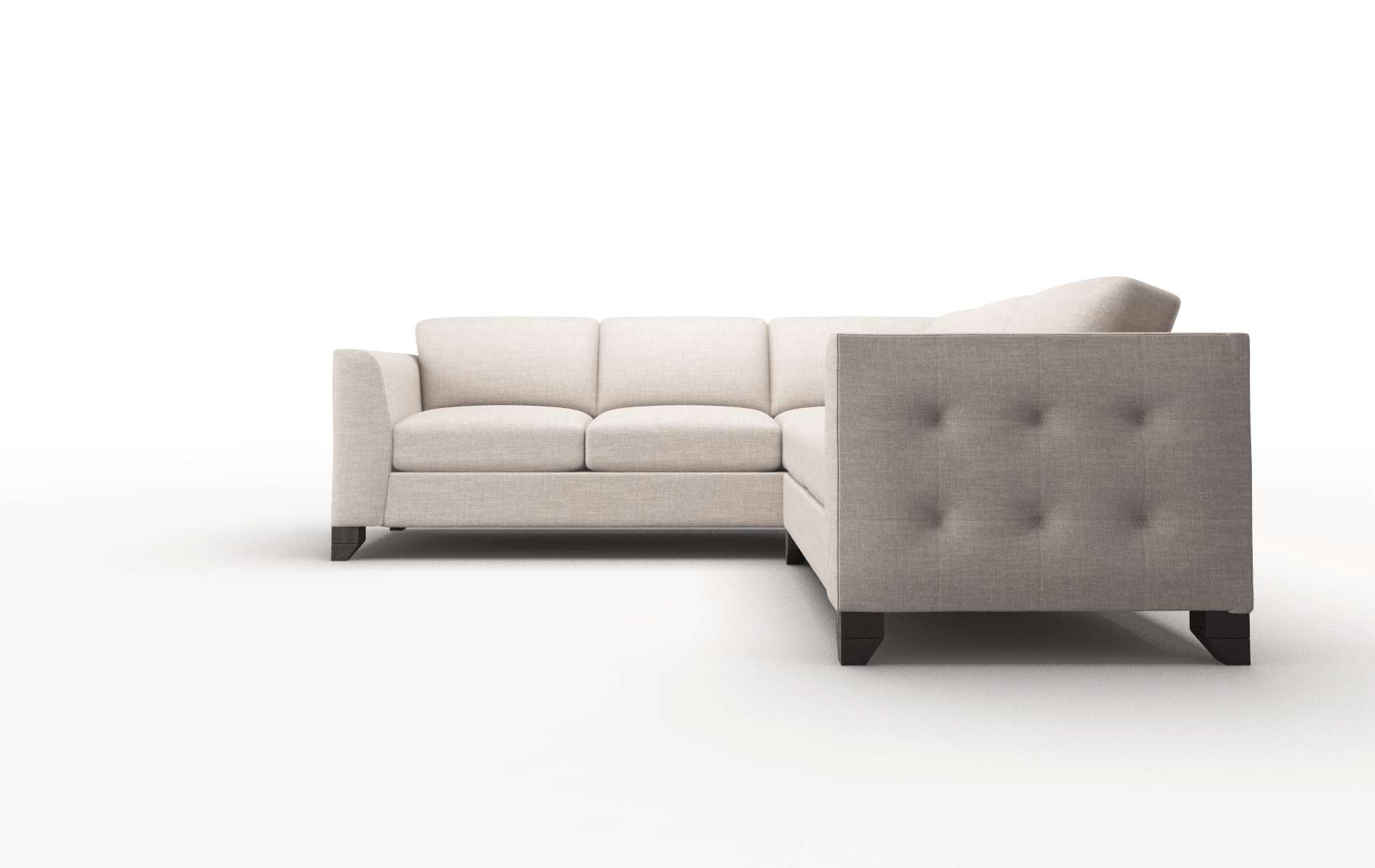 Paris Clyde Dolphin Sectional espresso legs 5