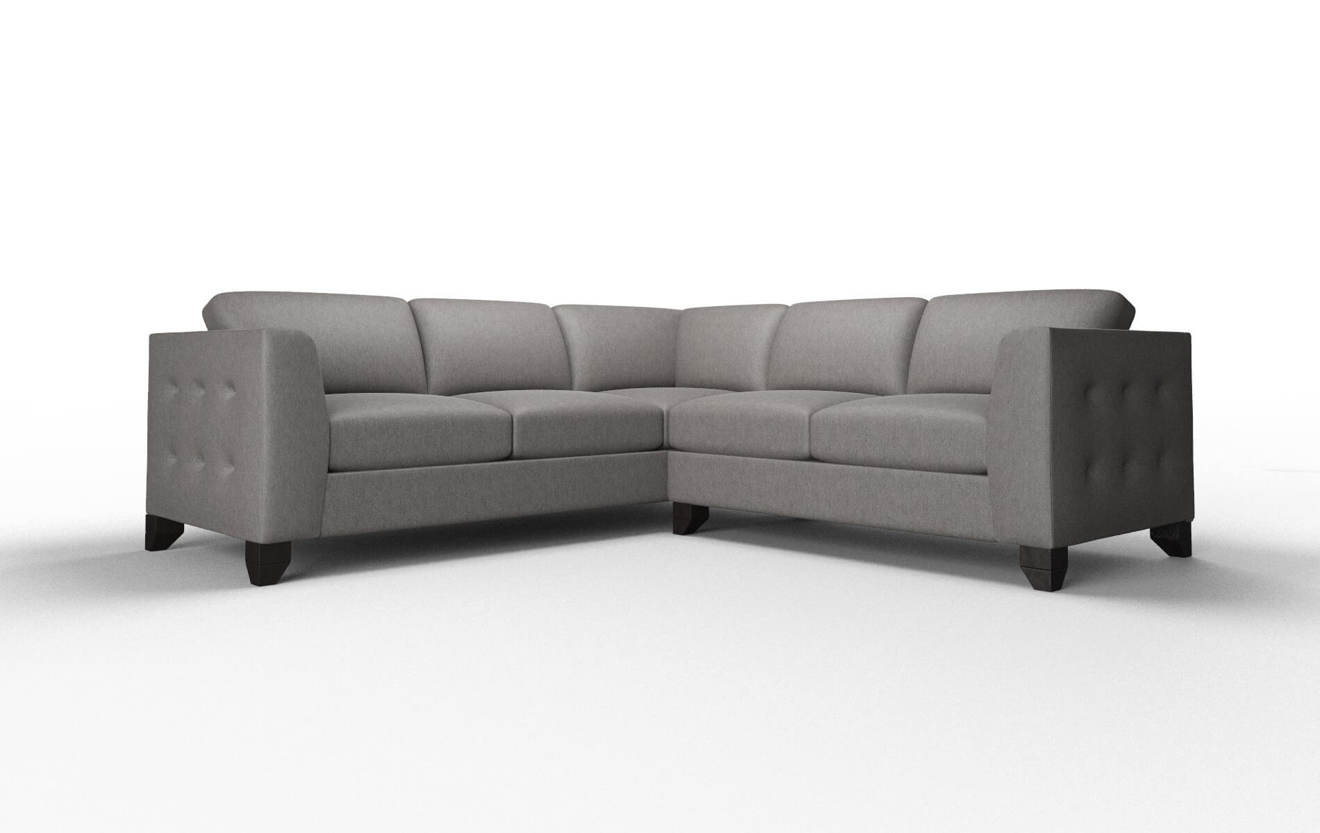 Paris Cosmo charcoal Sectional Espresso Legs  1