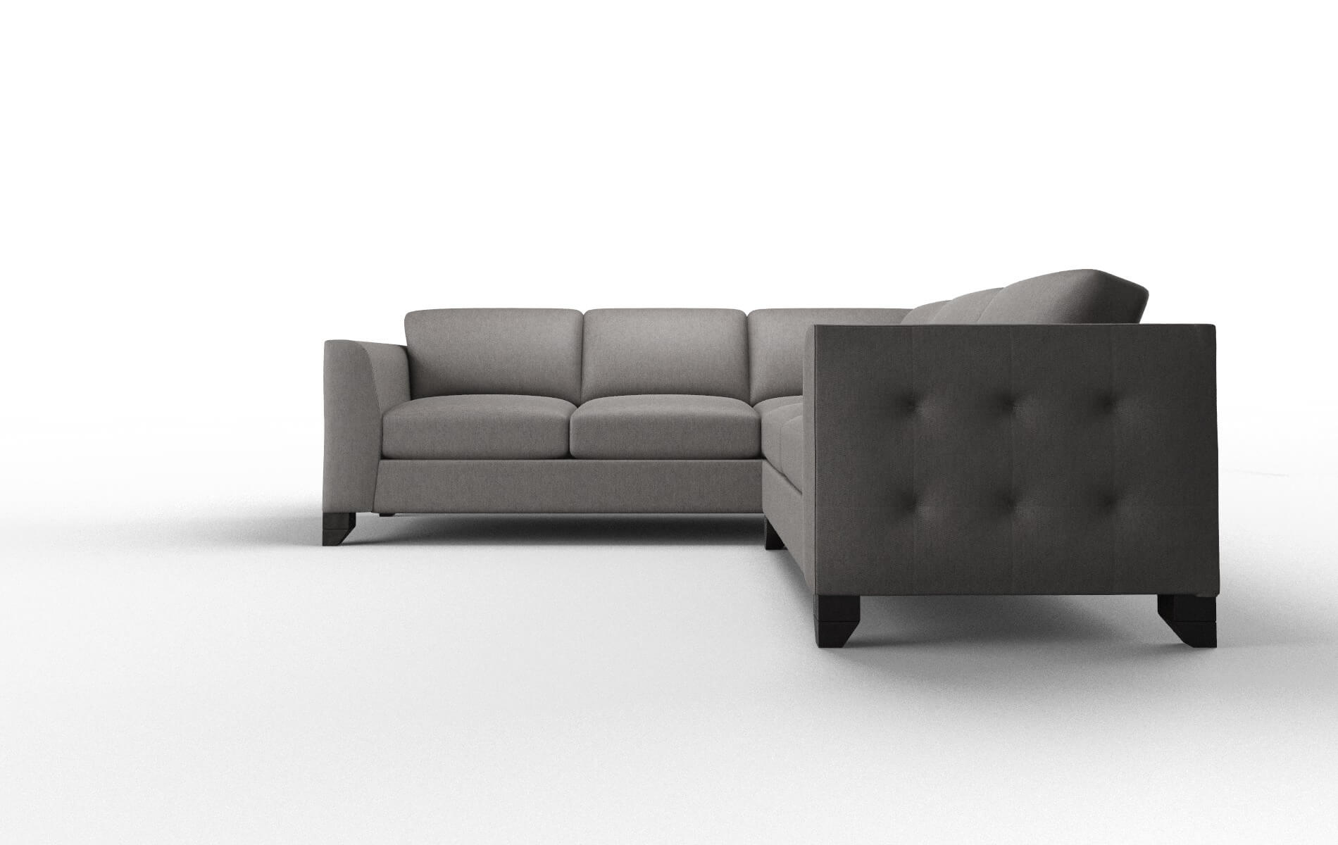 Paris Cosmo Charcoal Sectional espresso legs 5