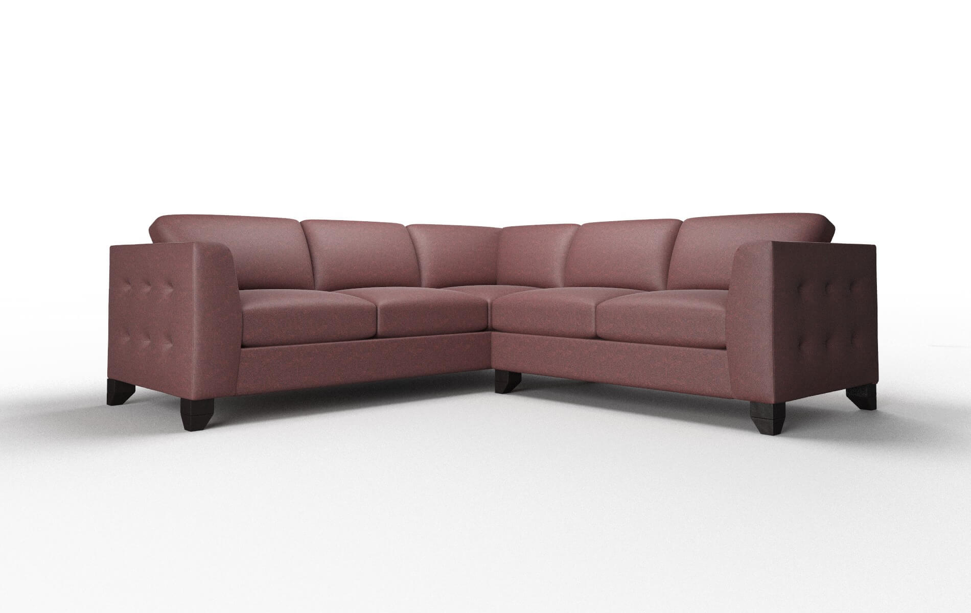 Paris Derby Berry Sectional espresso legs 1