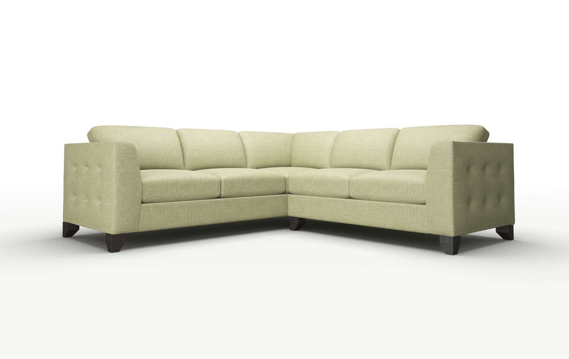 Paris Durham Lime Sectional espresso legs 1