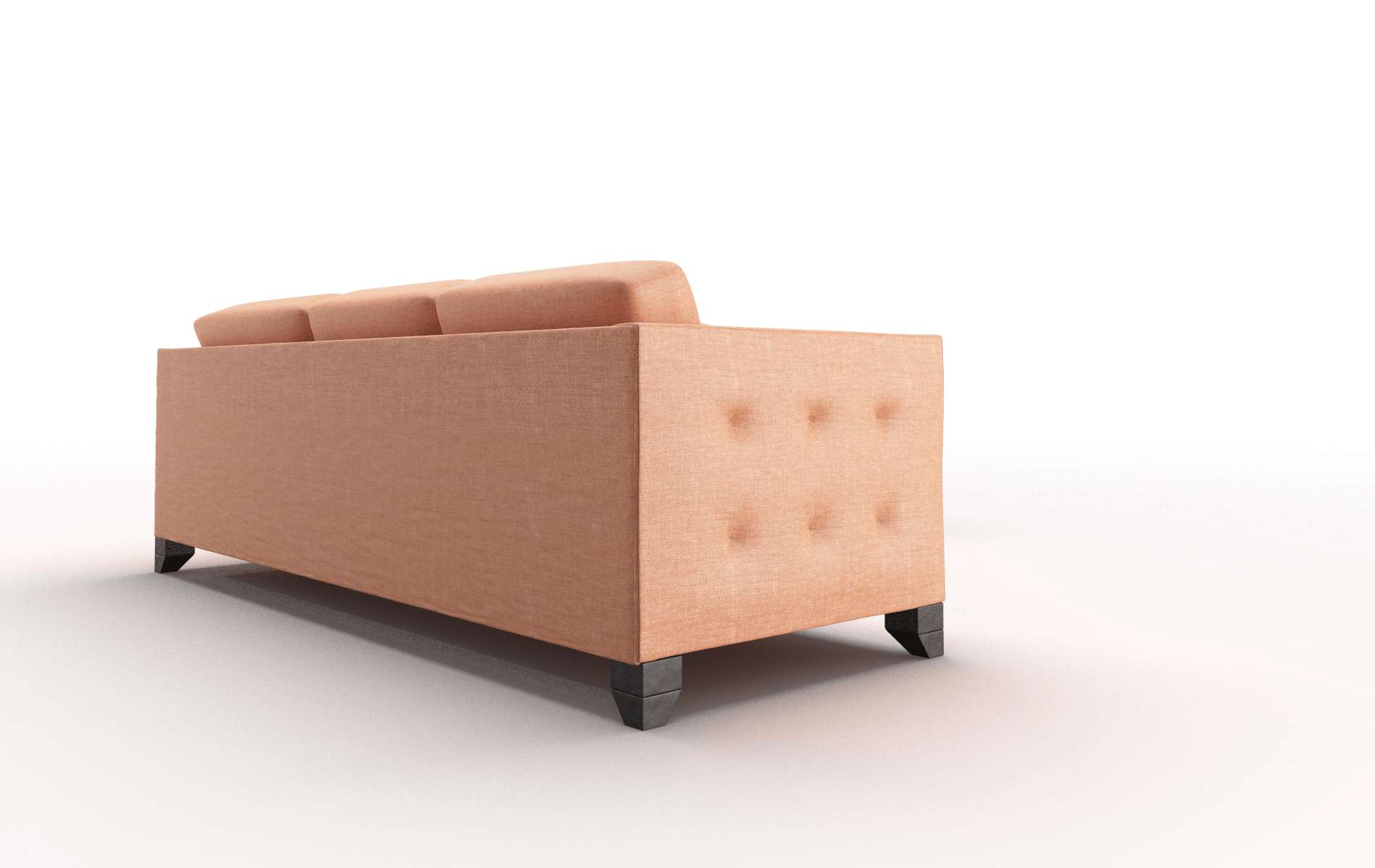 Paris Hepburn Appricot Sectional espresso legs 3