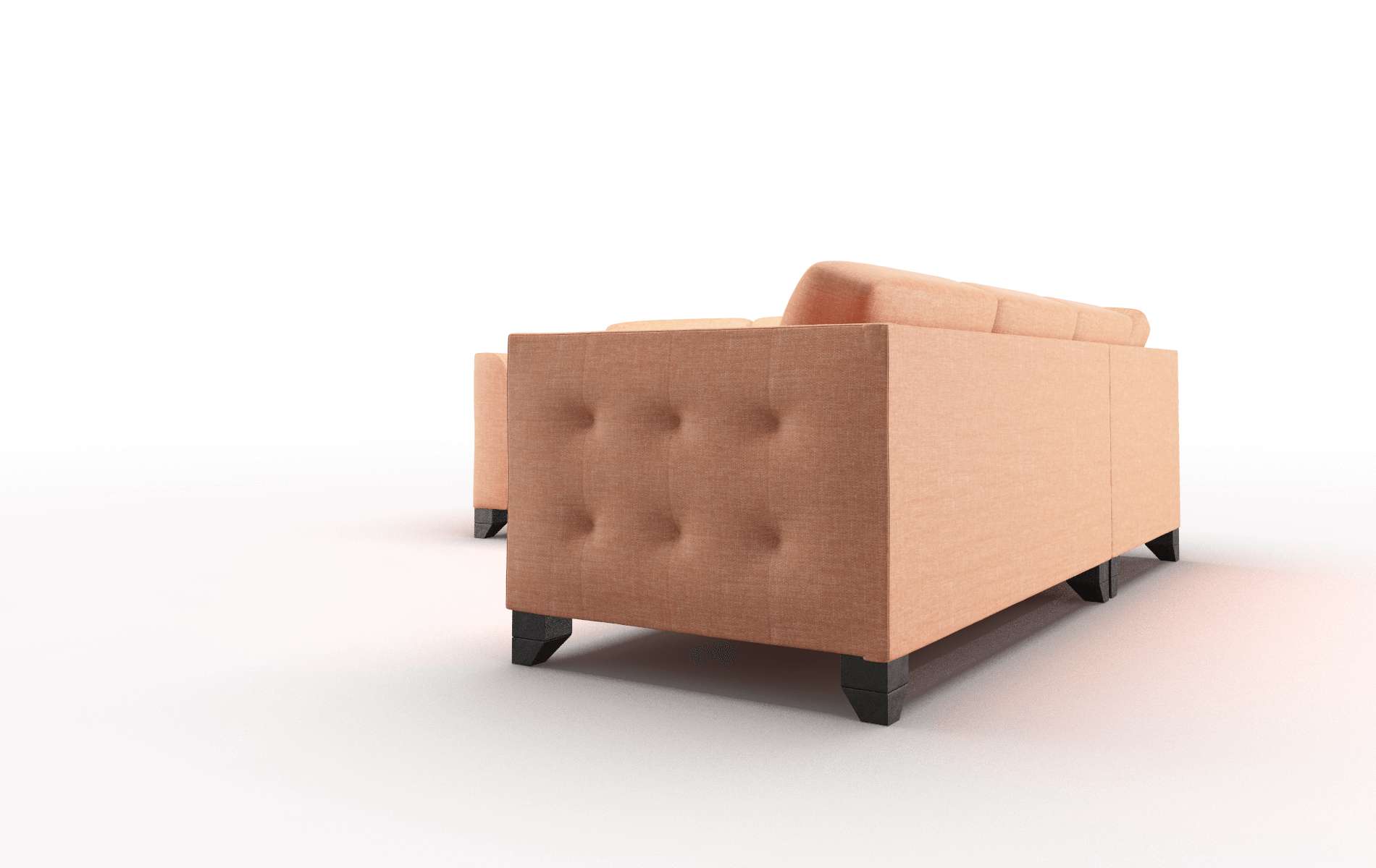 Paris Hepburn Appricot Sectional espresso legs 4