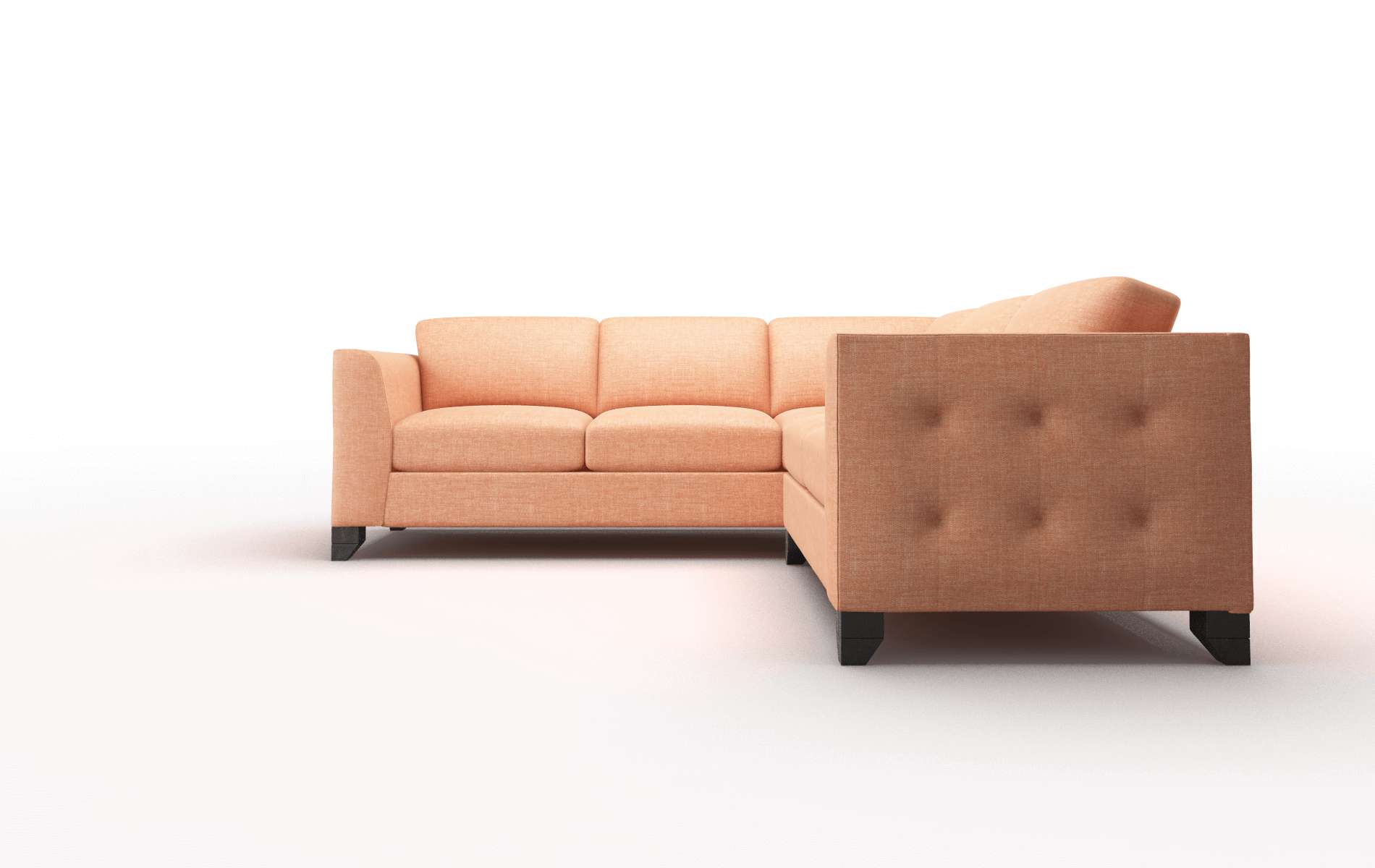 Paris Hepburn Appricot Sectional espresso legs 5