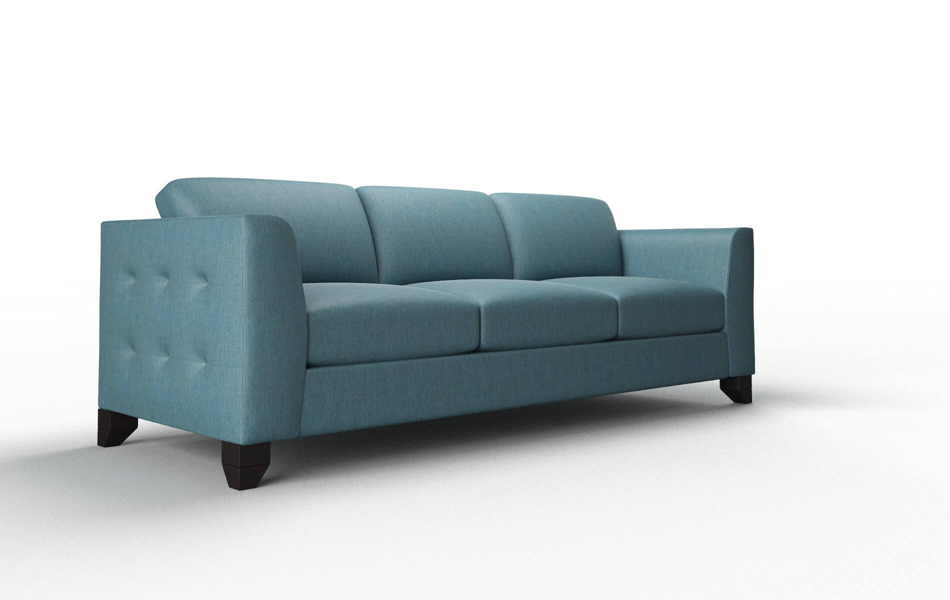 Paris Hepburn Teal Sofa espresso legs 2