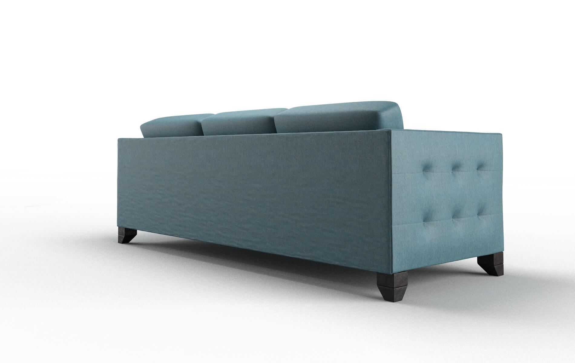 Paris Hepburn Teal Sofa espresso legs 5