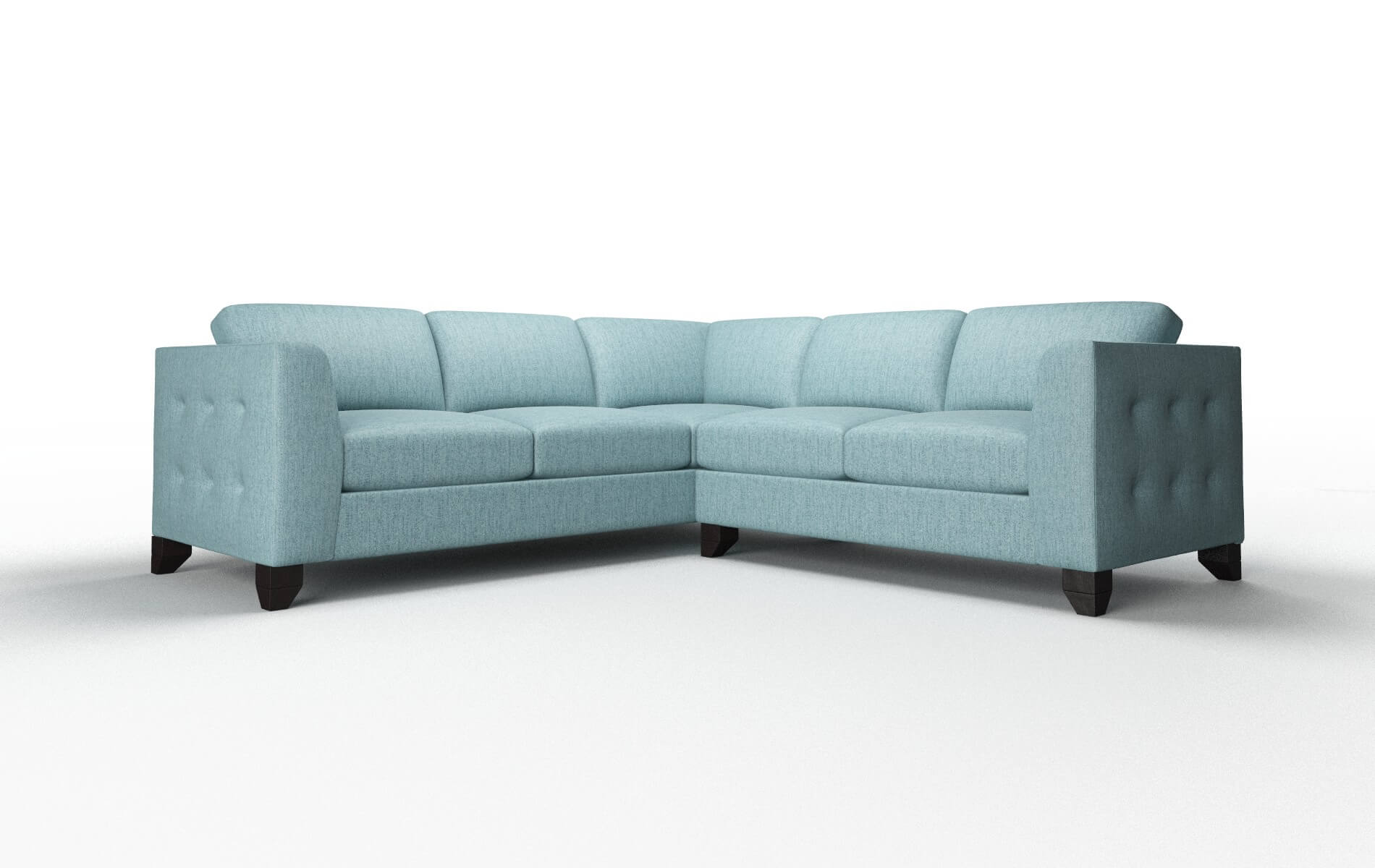 Paris Insight Peacock Sectional espresso legs 1