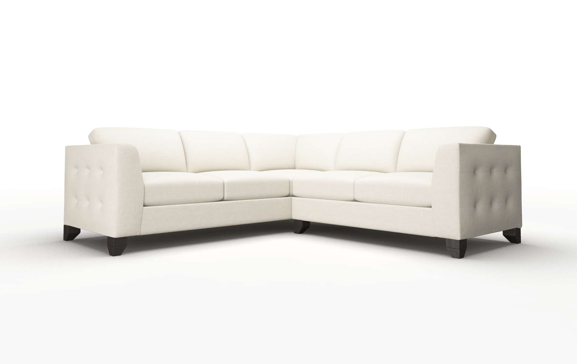 Paris Keylargo Almond Sectional espresso legs 1