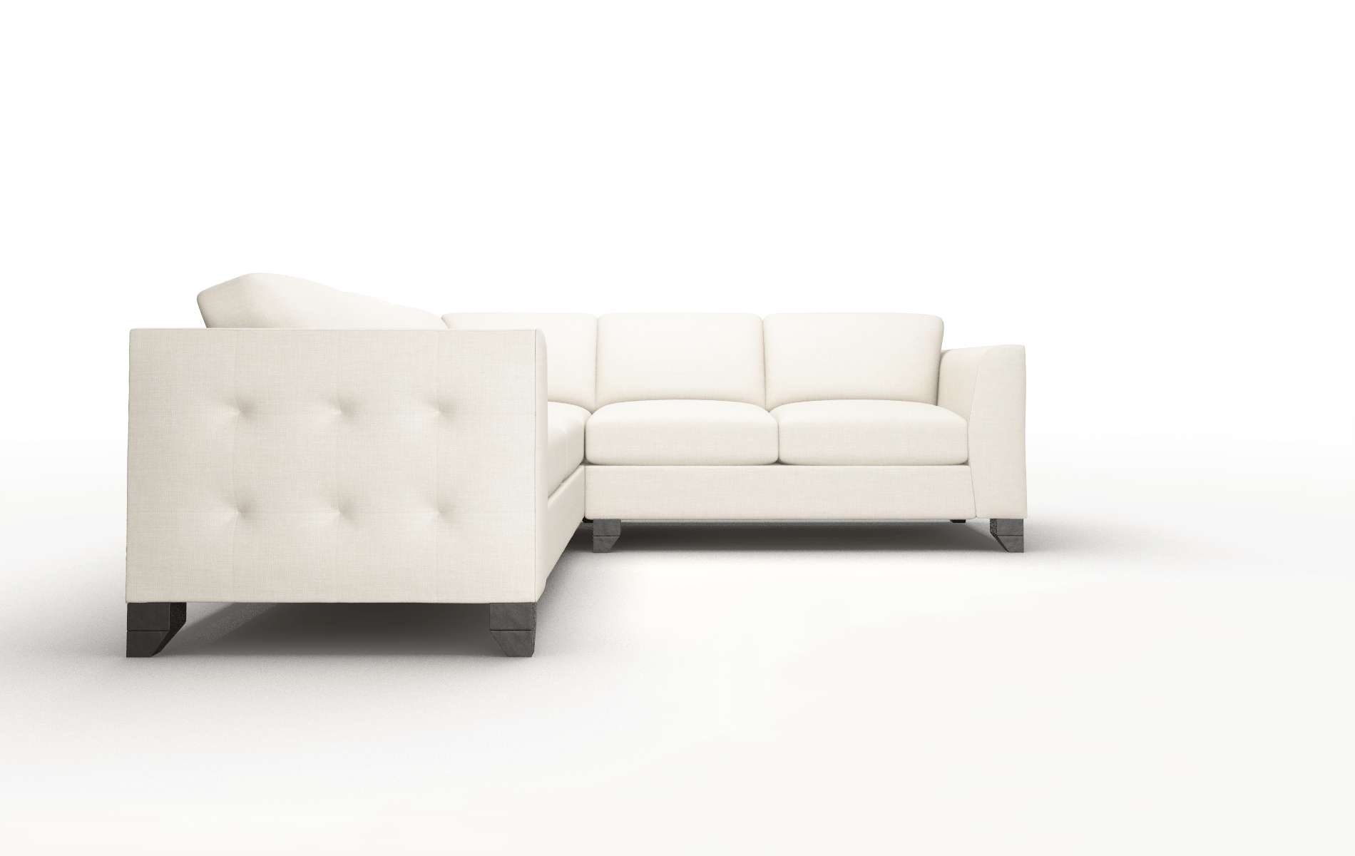 Paris Keylargo Almond Sectional espresso legs 2
