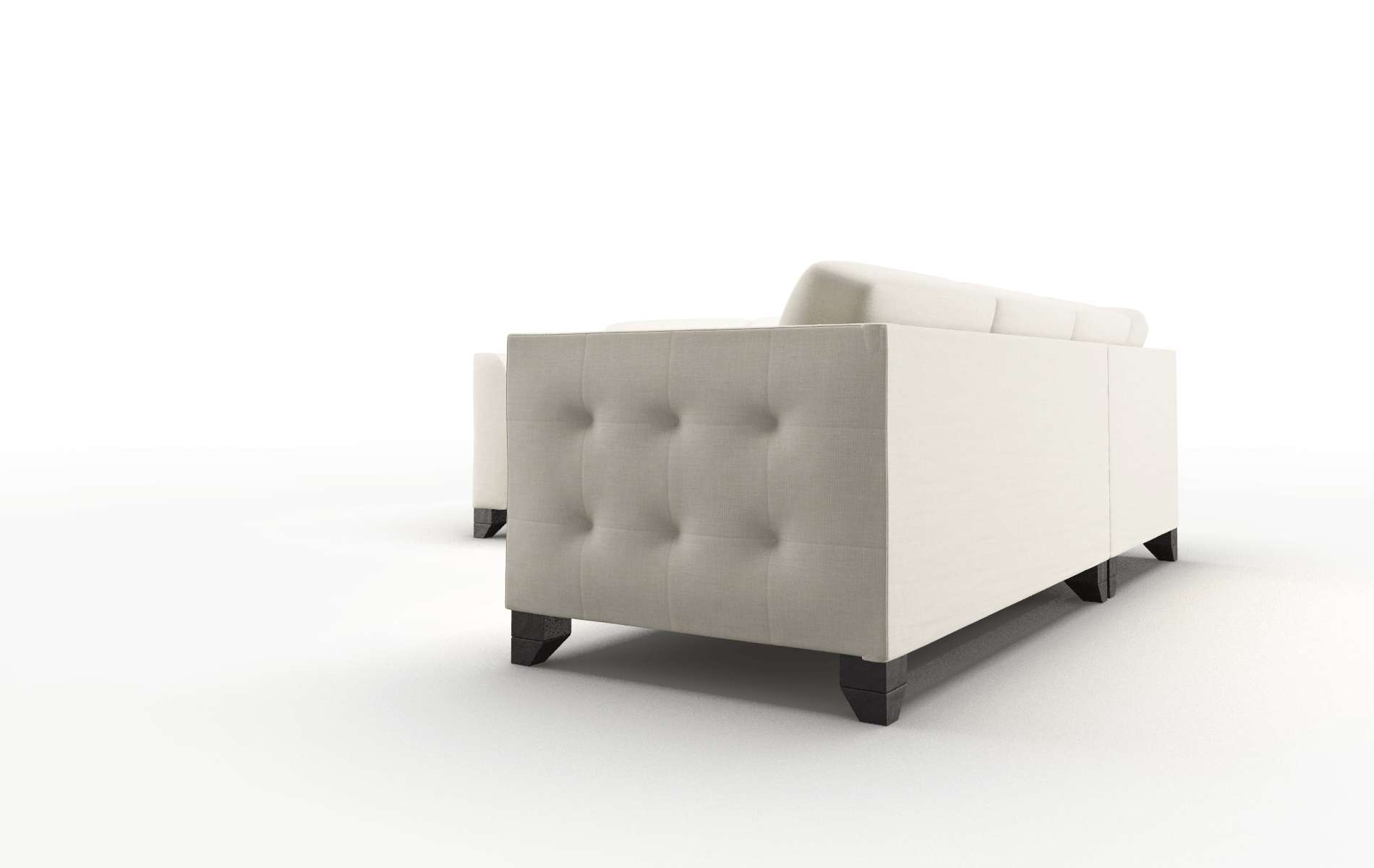 Paris Keylargo Almond Sectional espresso legs 4