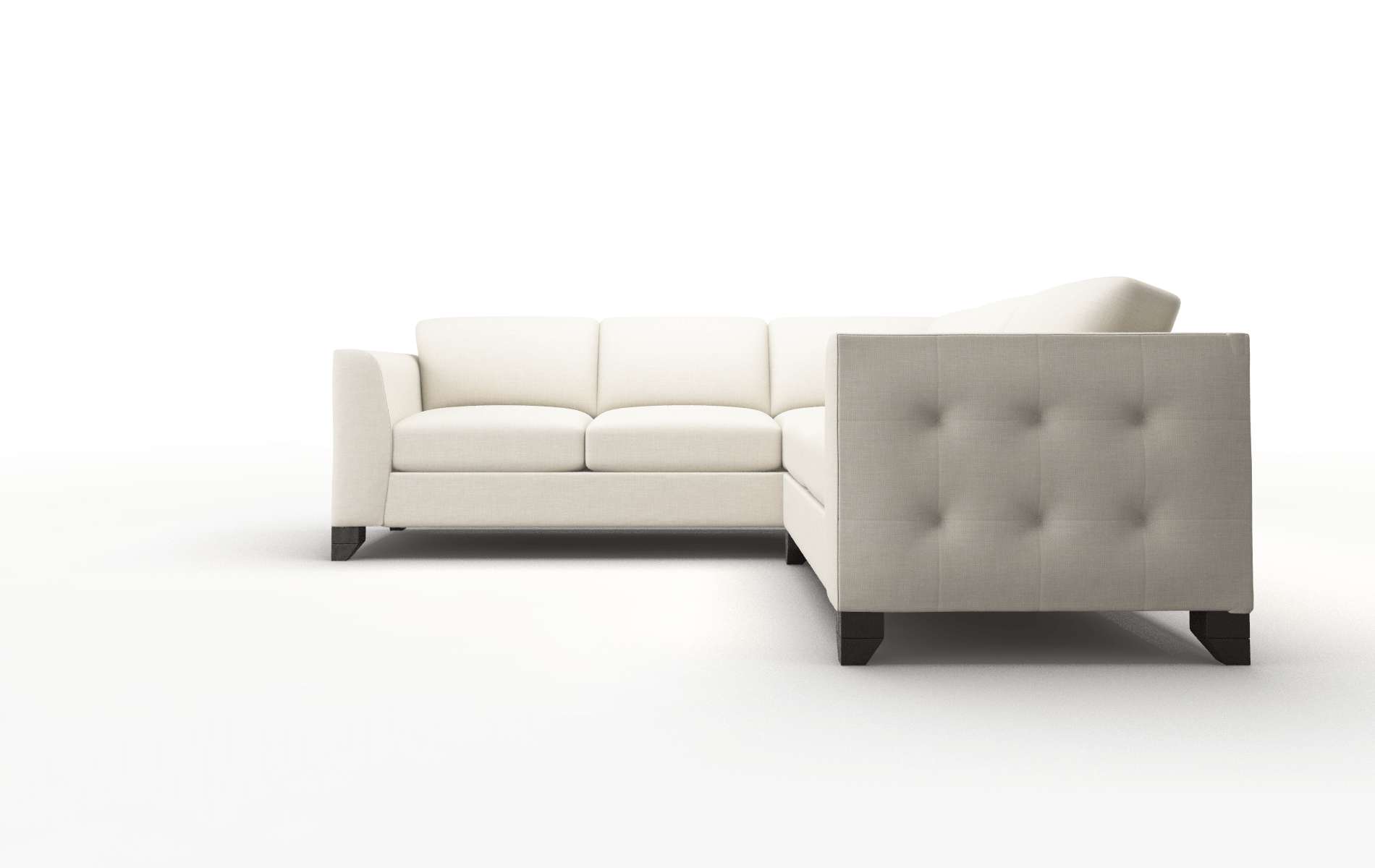 Paris Keylargo Almond Sectional espresso legs 5