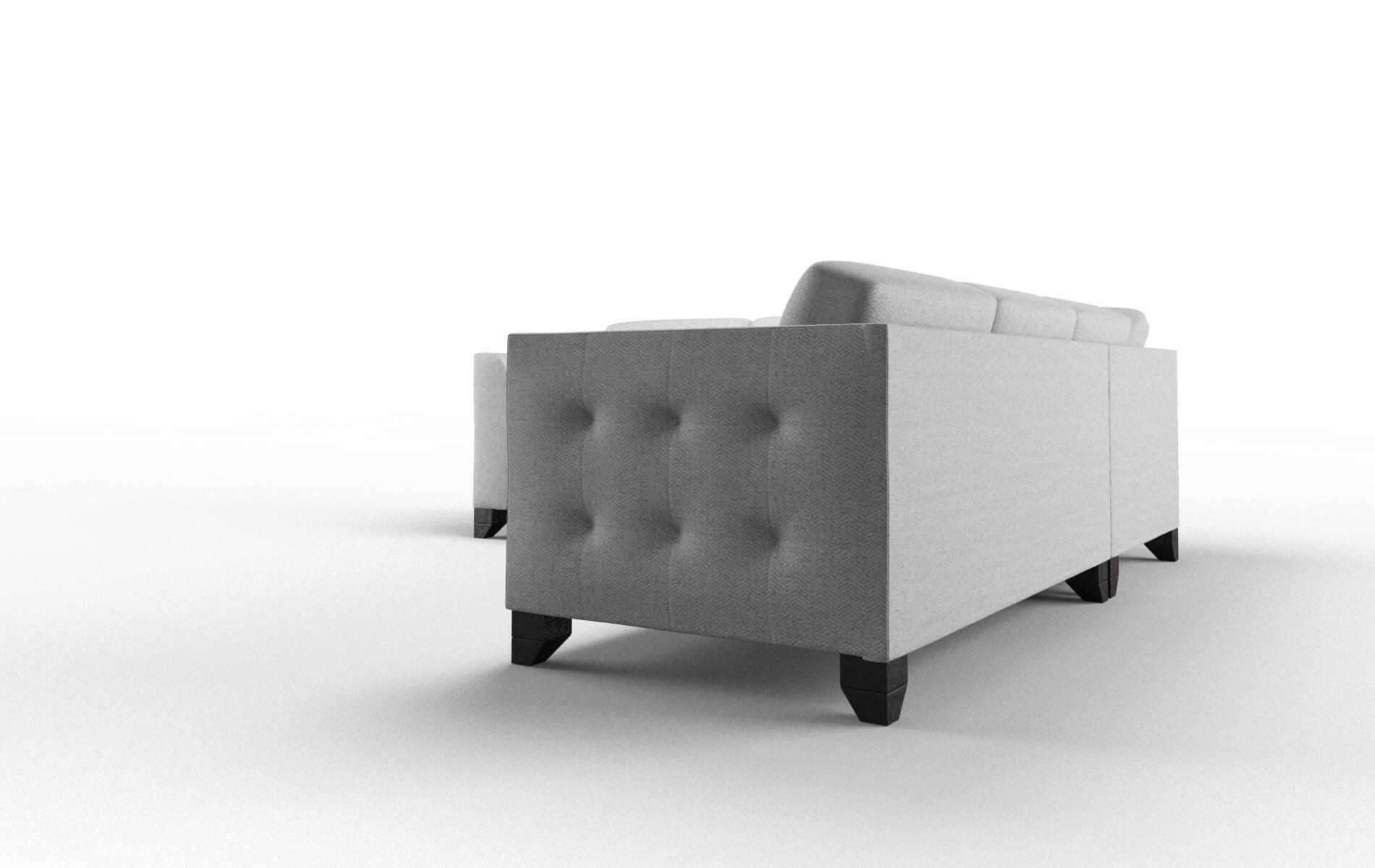 Paris Malibu Dove Sectional espresso legs 4