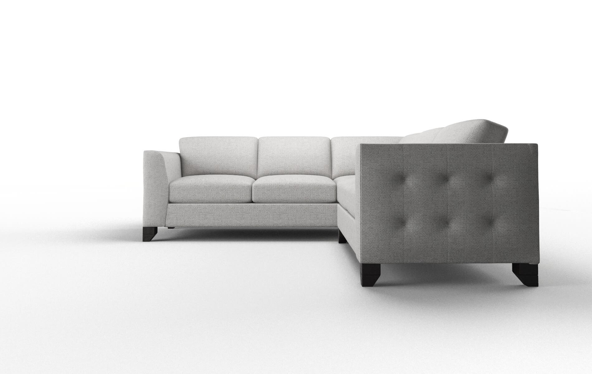 Paris Malibu Dove Sectional espresso legs 5