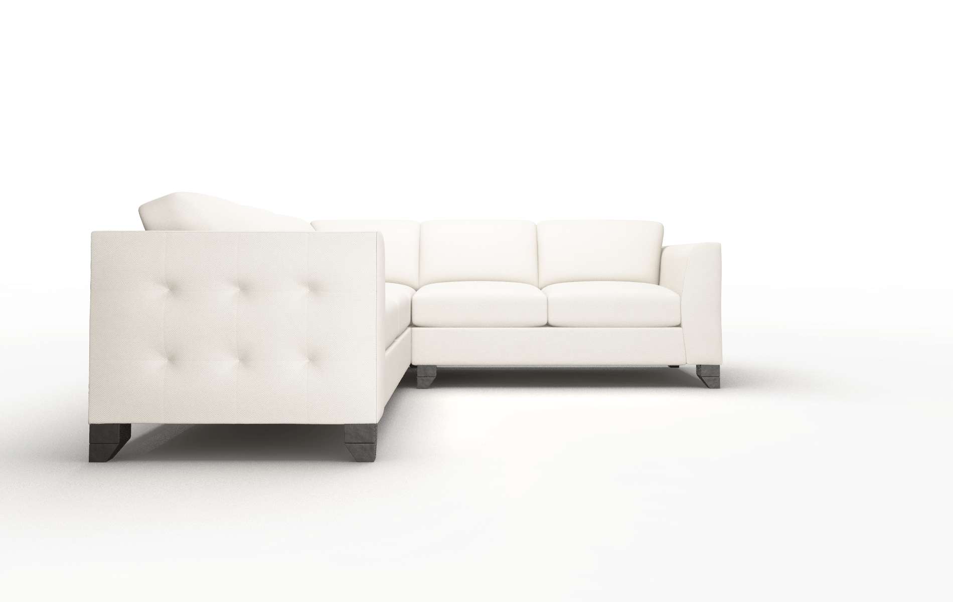 Paris Malibu Linen Sectional espresso legs 2