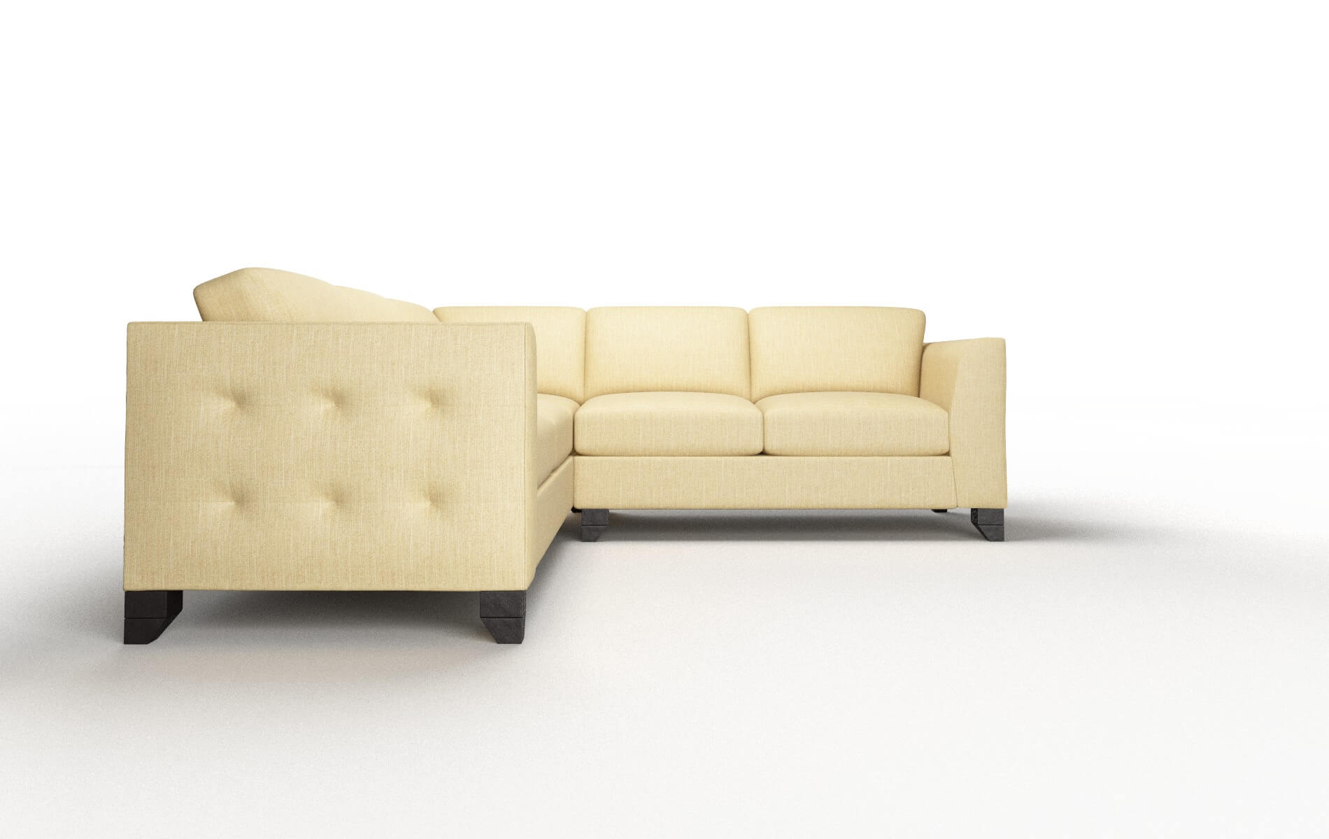 Paris Malibu Maize Sectional espresso legs 2