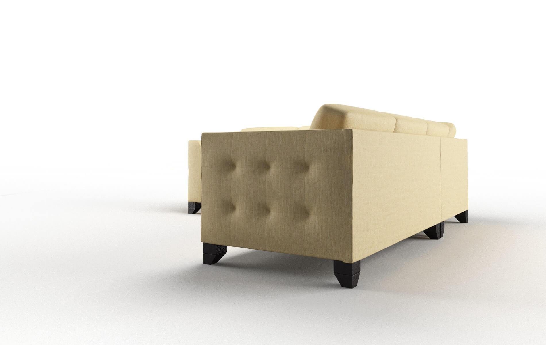 Paris Malibu Maize Sectional espresso legs 4