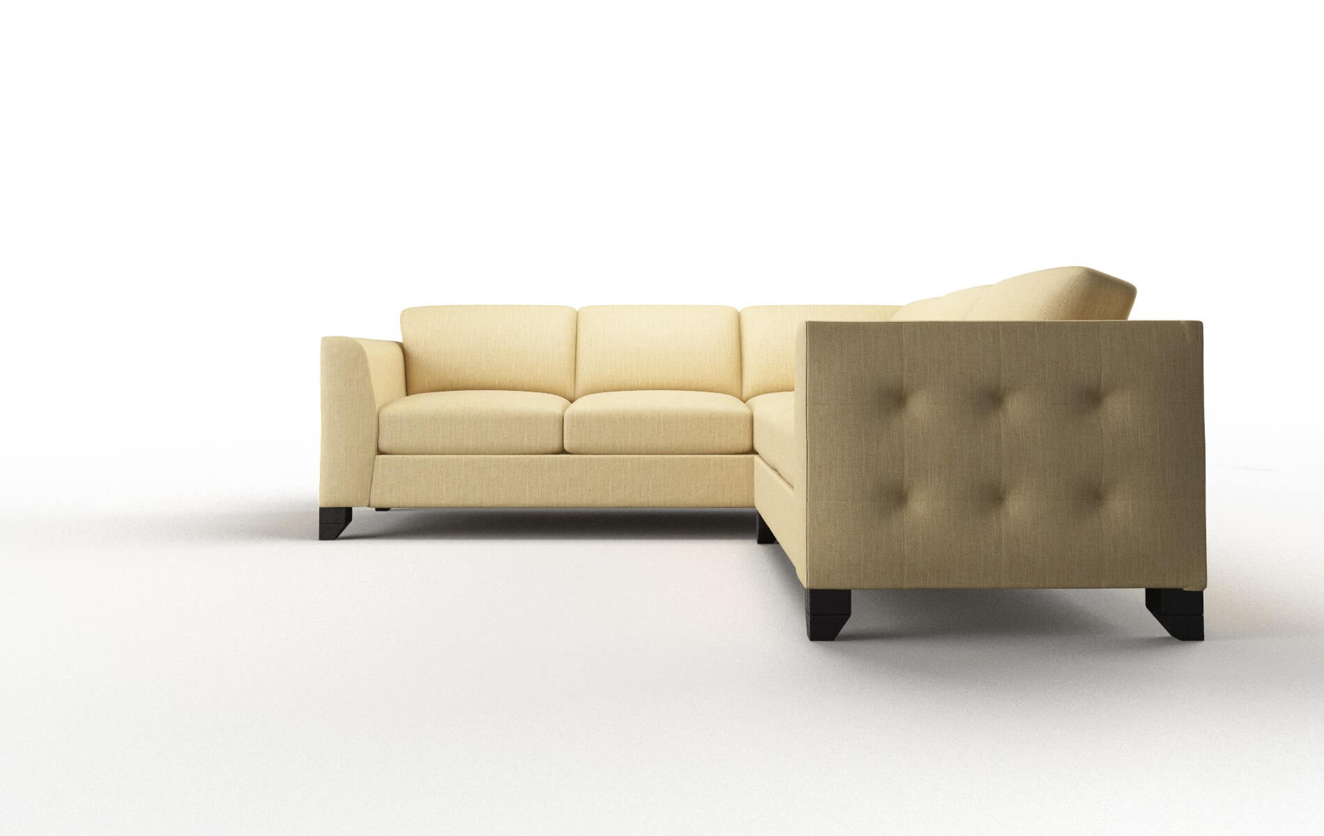 Paris Malibu Maize Sectional espresso legs 5