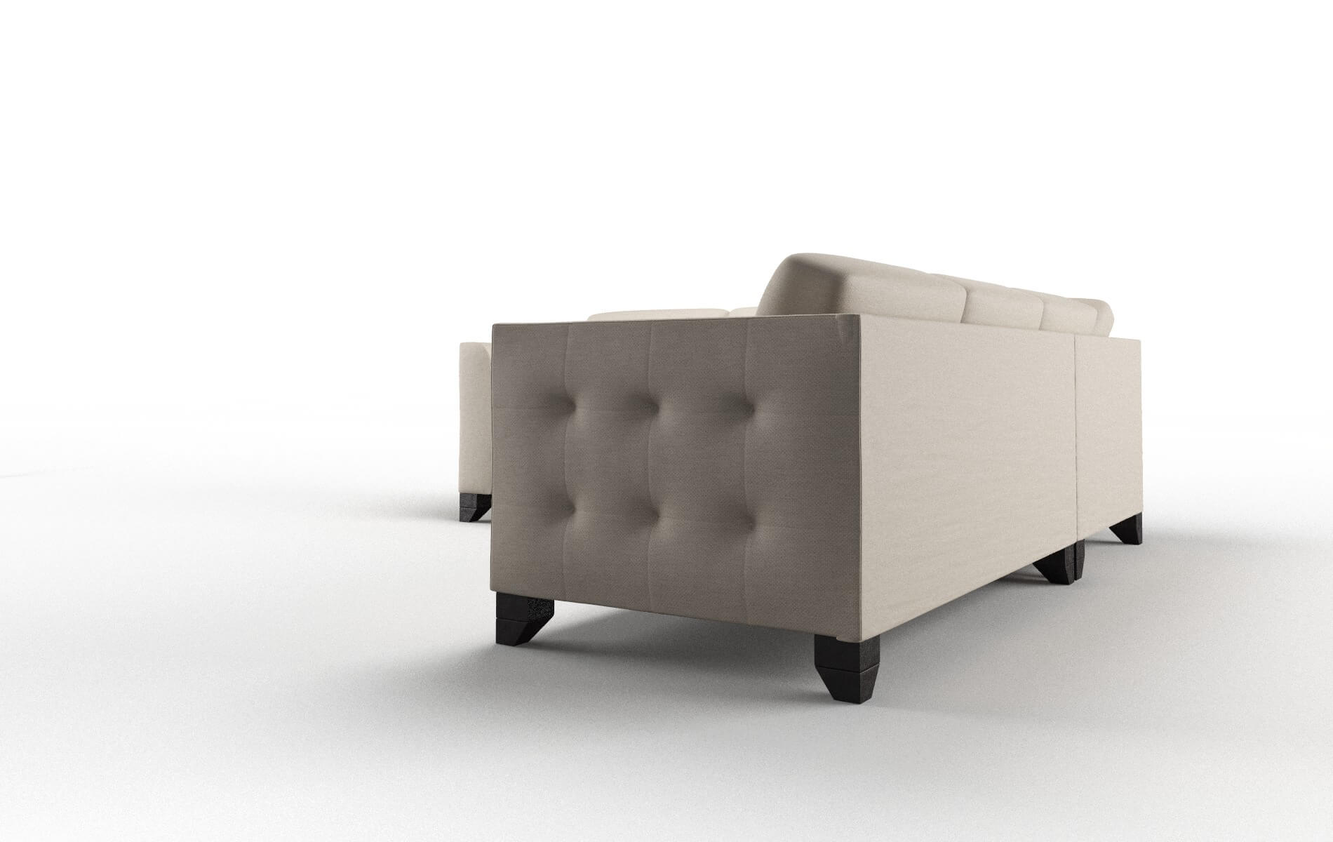 Paris Naples Almond Sectional espresso legs 4