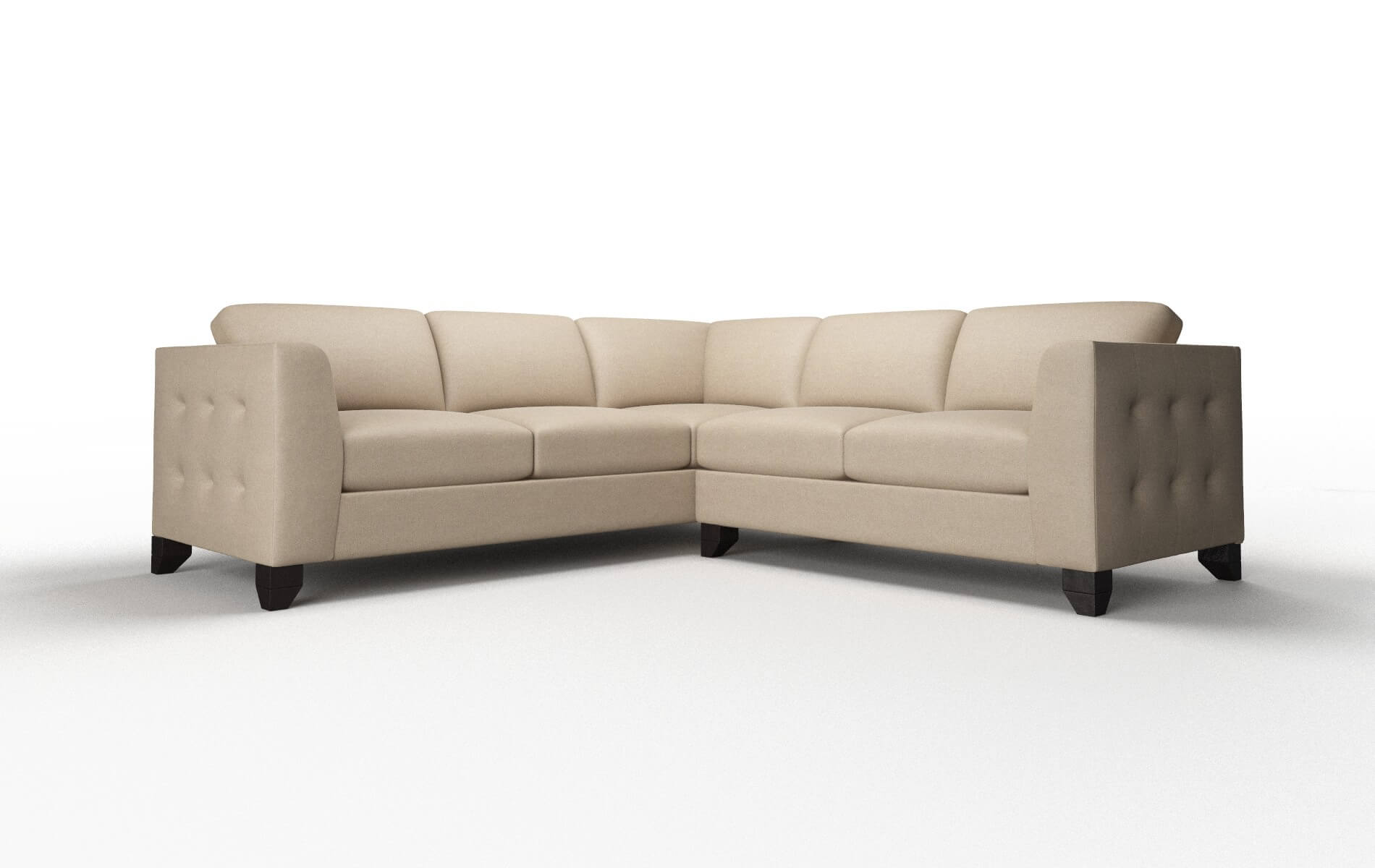 Paris Oakley Taupe Sectional espresso legs 1