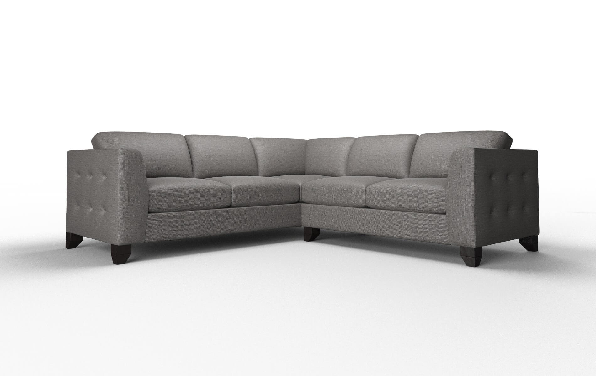 Paris Oscar Charcoal Sectional espresso legs 1