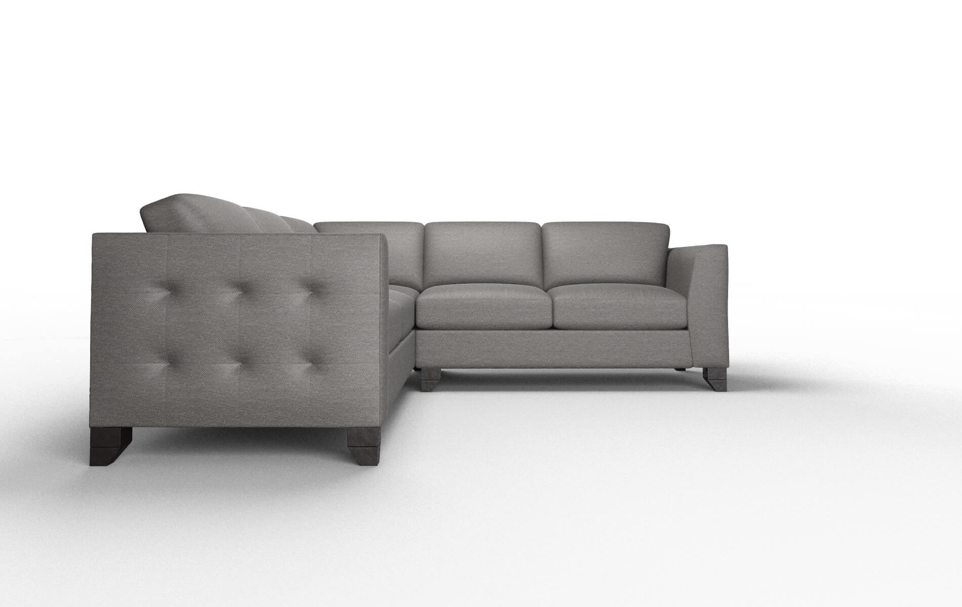 Paris Oscar Grey Sectional espresso legs 2