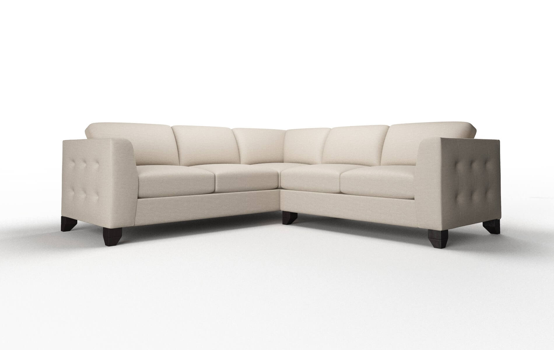 Paris Oscar linen Sectional Espresso Legs  1