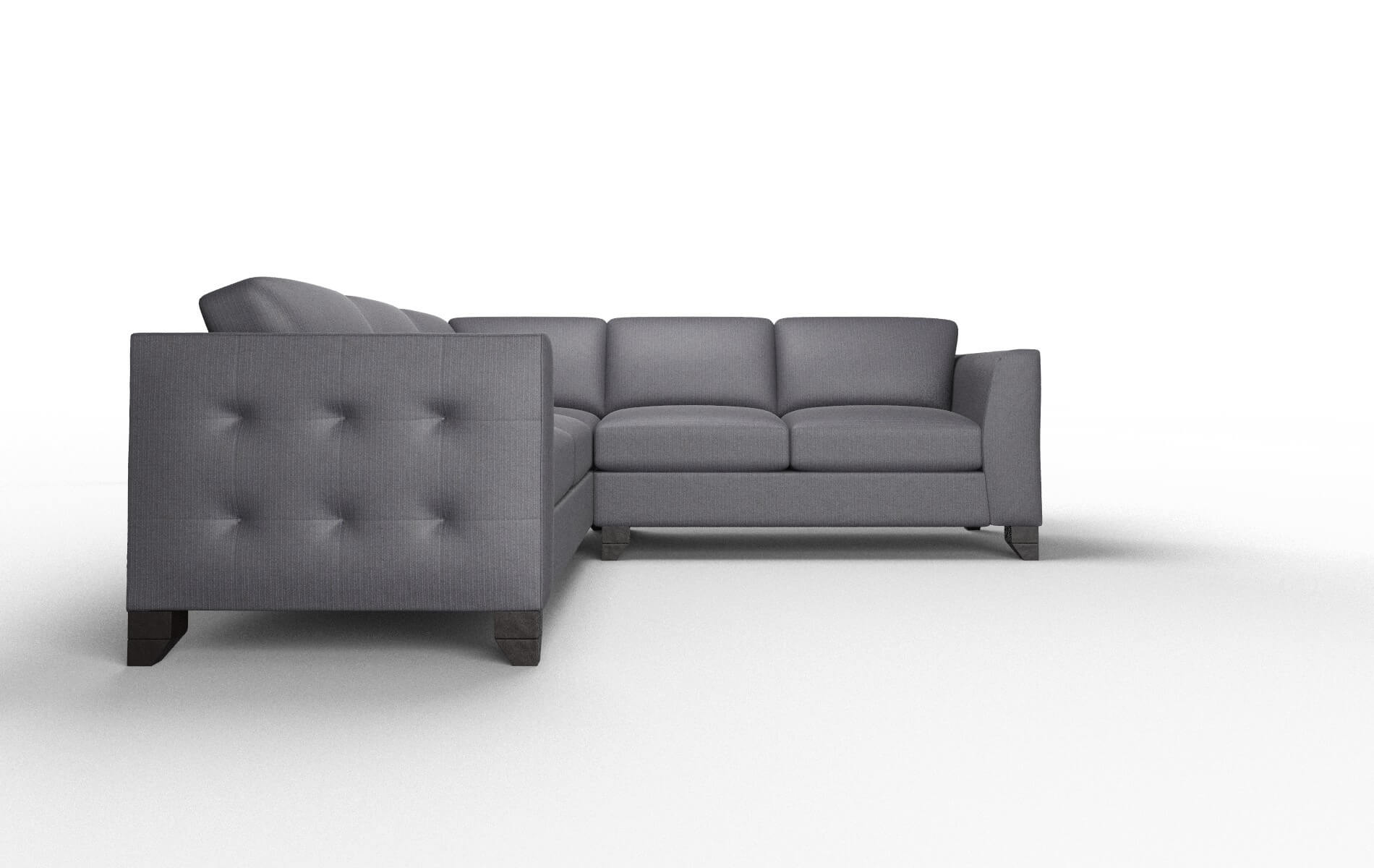 Paris Parker Charcoal Sectional espresso legs 2