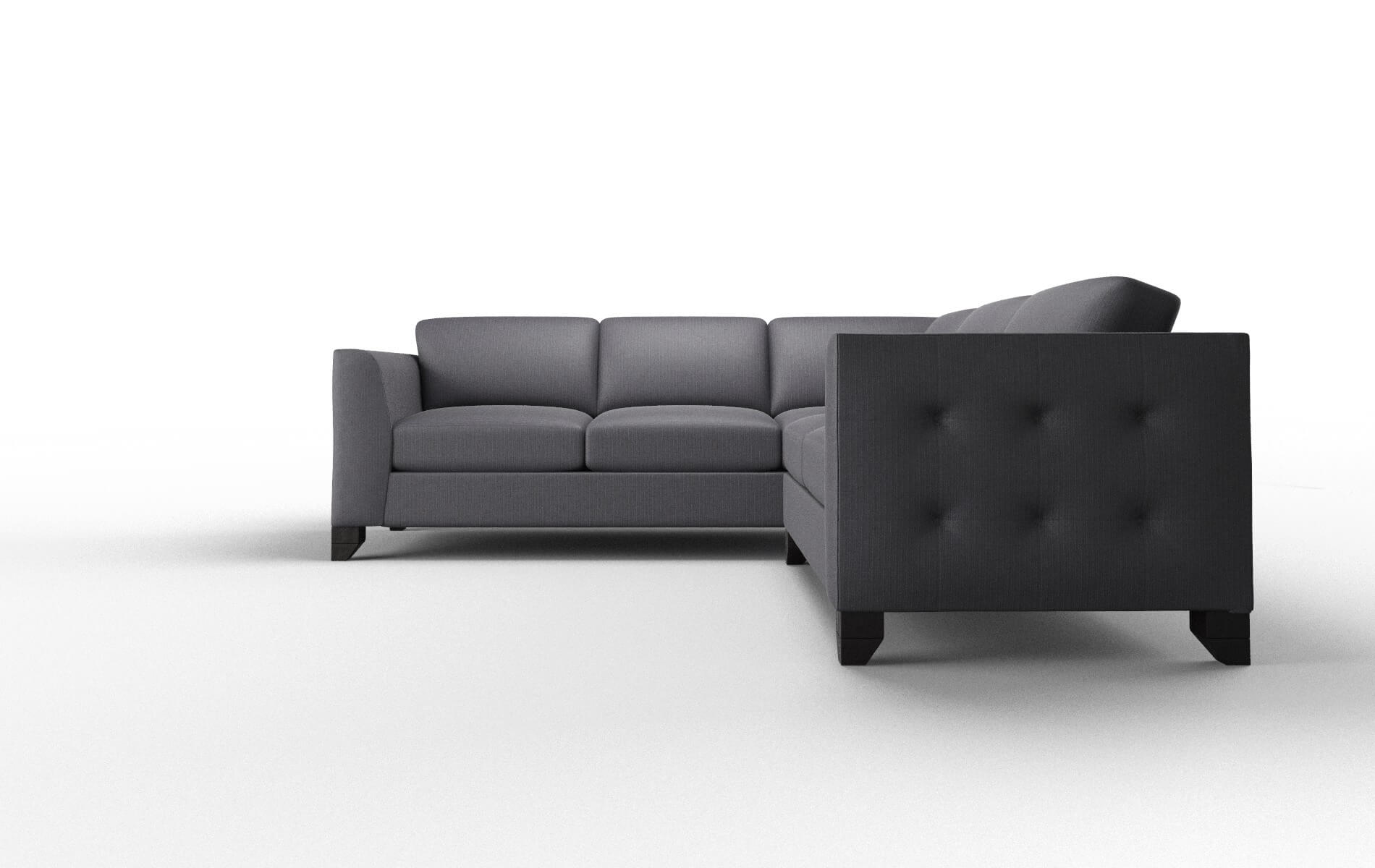 Paris Parker Charcoal Sectional espresso legs 5