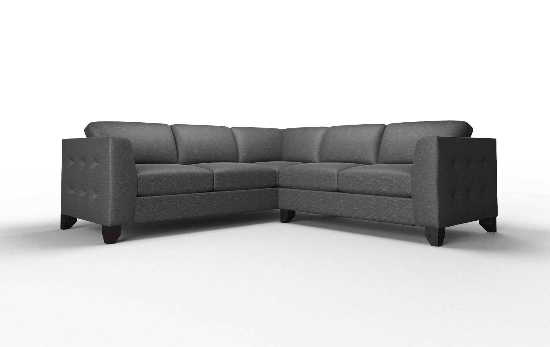 Paris Phoenix Charcoal Sectional espresso legs 1