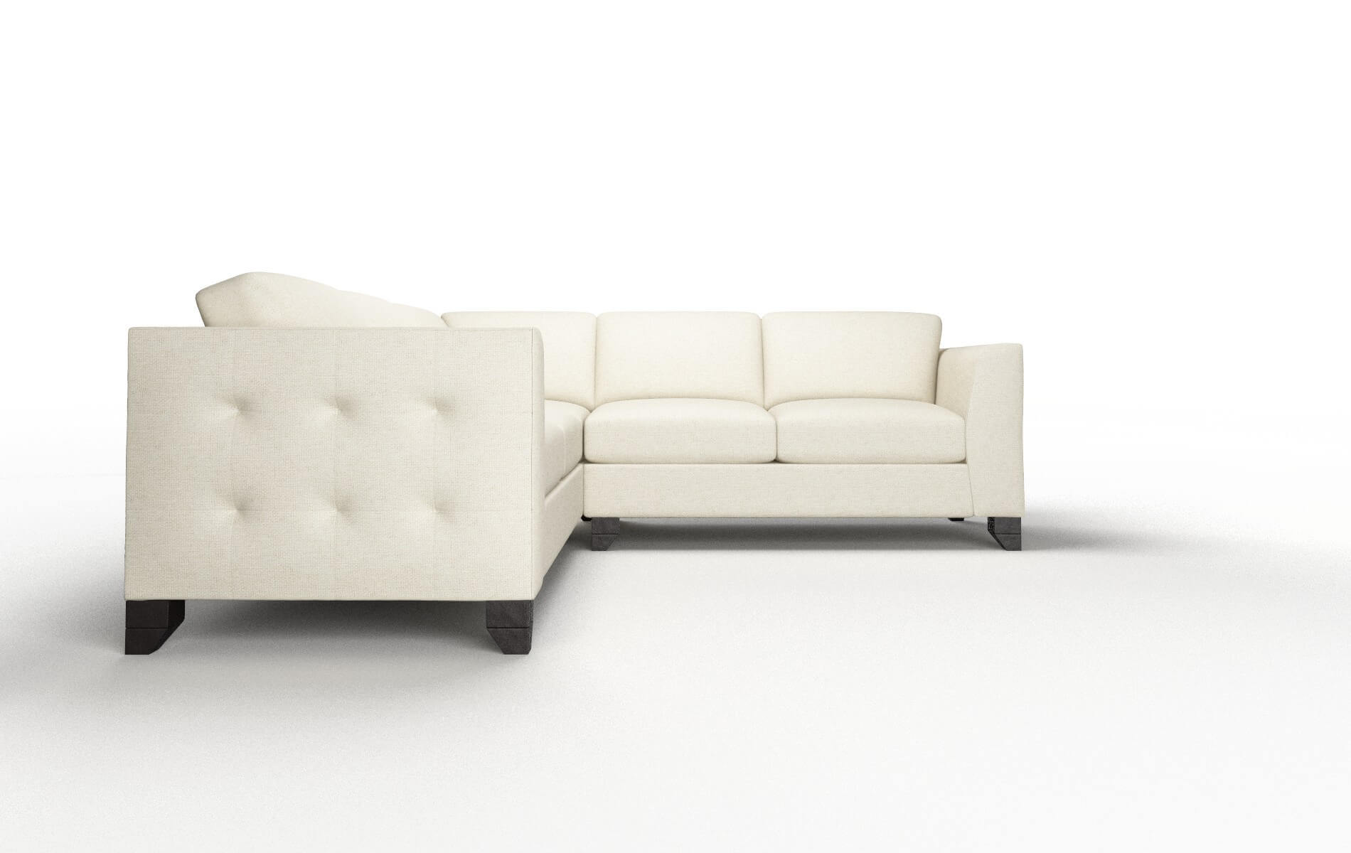 Paris Phoenix Ivory Sectional espresso legs 2