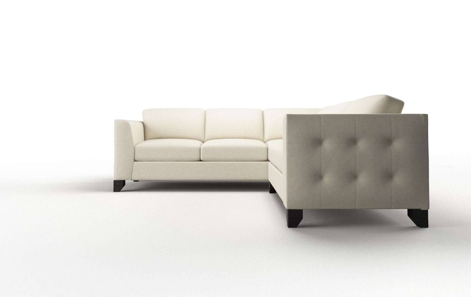 Paris Phoenix Ivory Sectional espresso legs 5