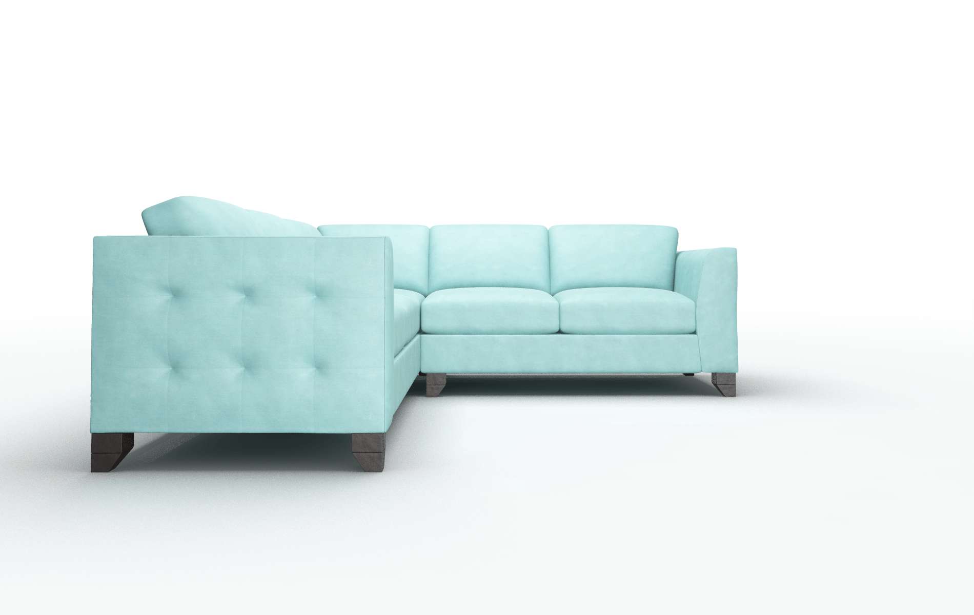 Paris Portland Mercury Sectional espresso legs 2