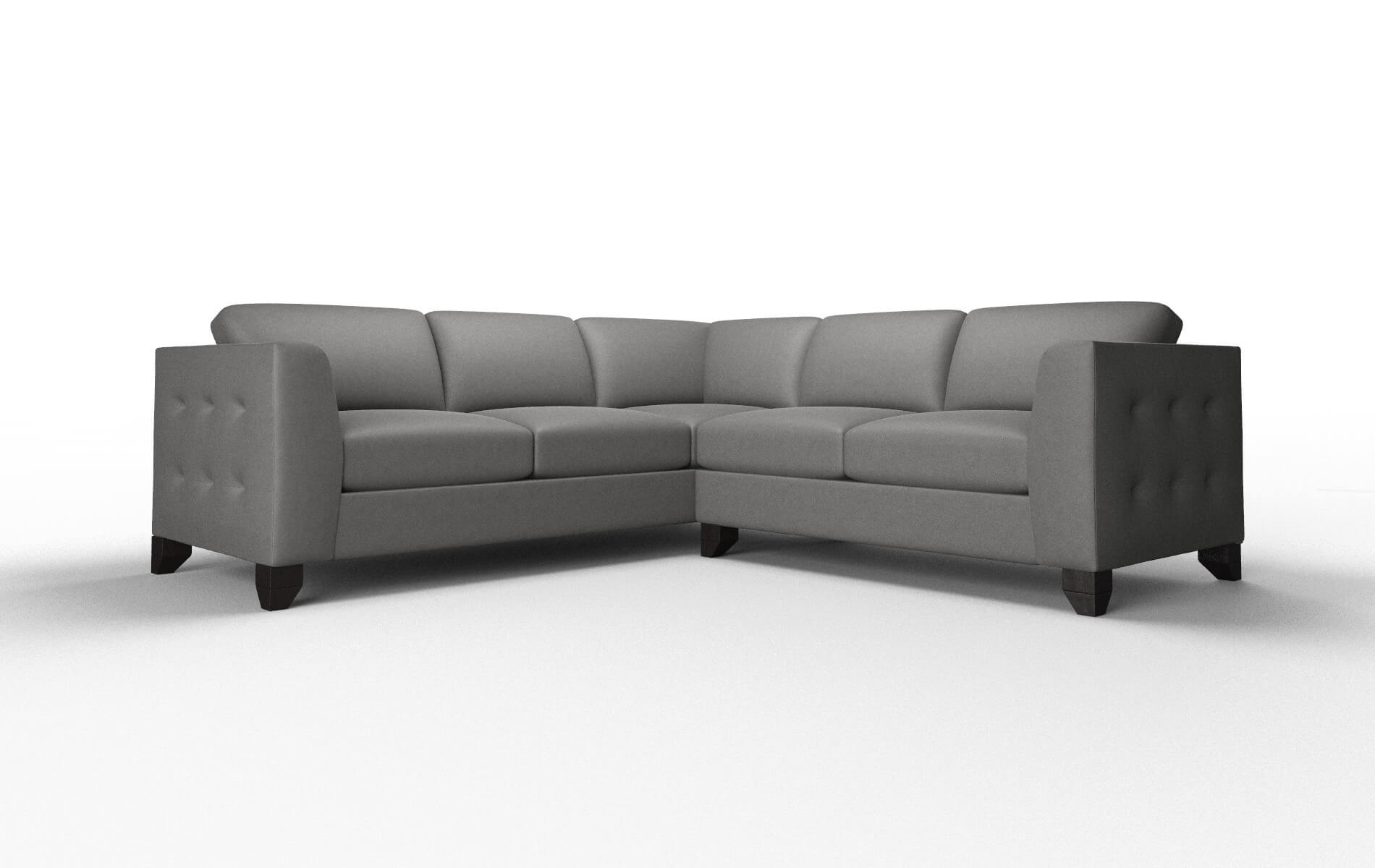 Paris Rocket Charcoal Sectional espresso legs 1