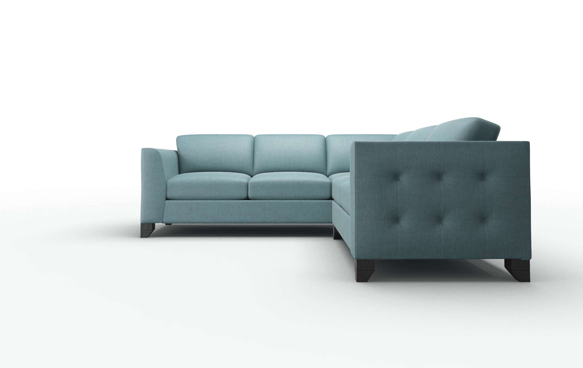 Paris Rocket Peacock Sectional espresso legs 5