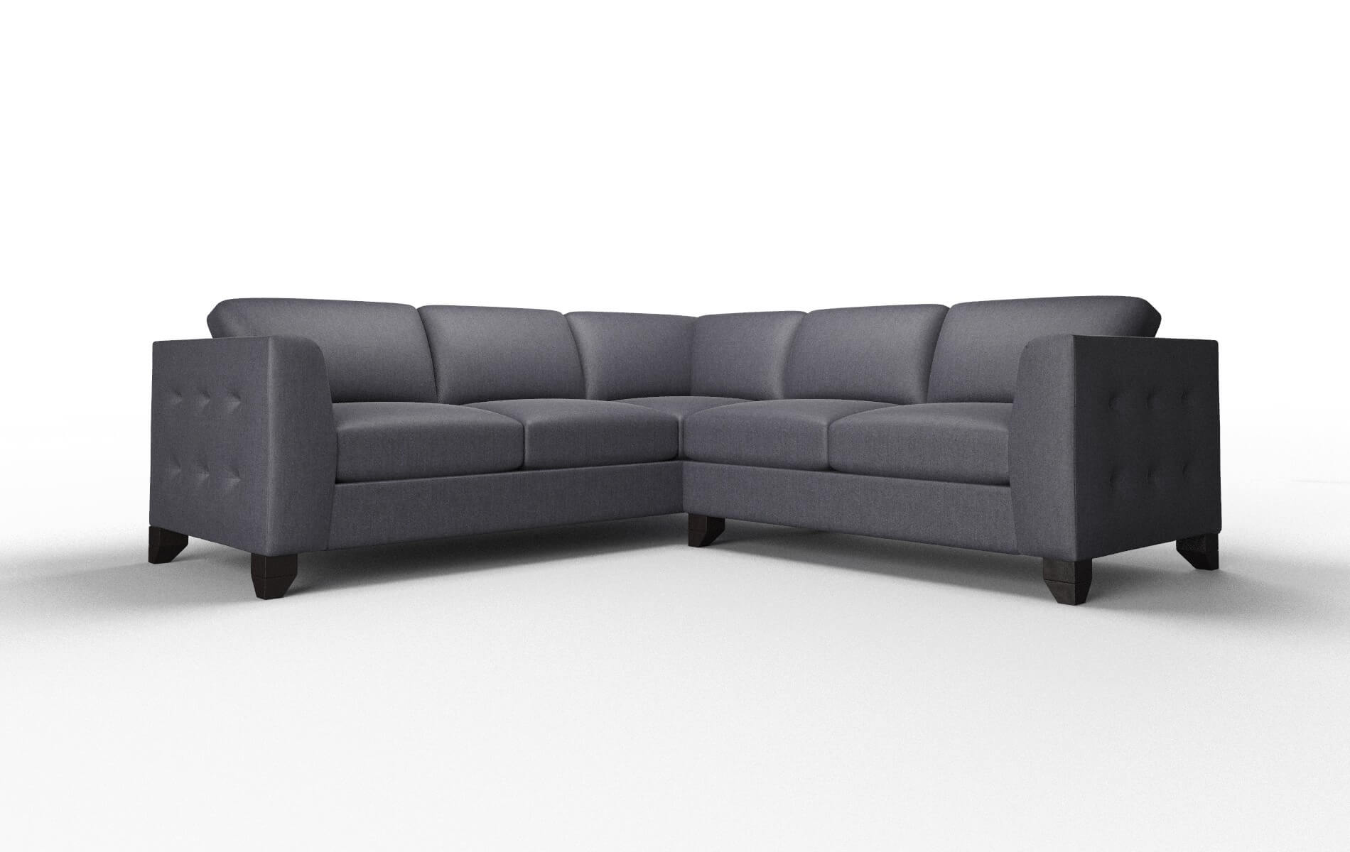 Paris Sasha Navy Sectional espresso legs 1