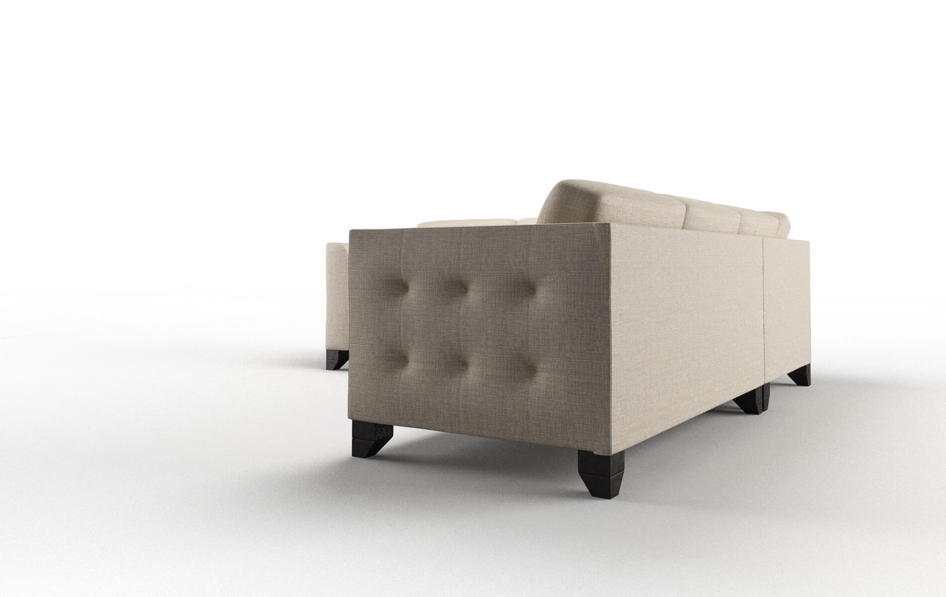 Paris Sosoftness 74 Sectional espresso legs 4