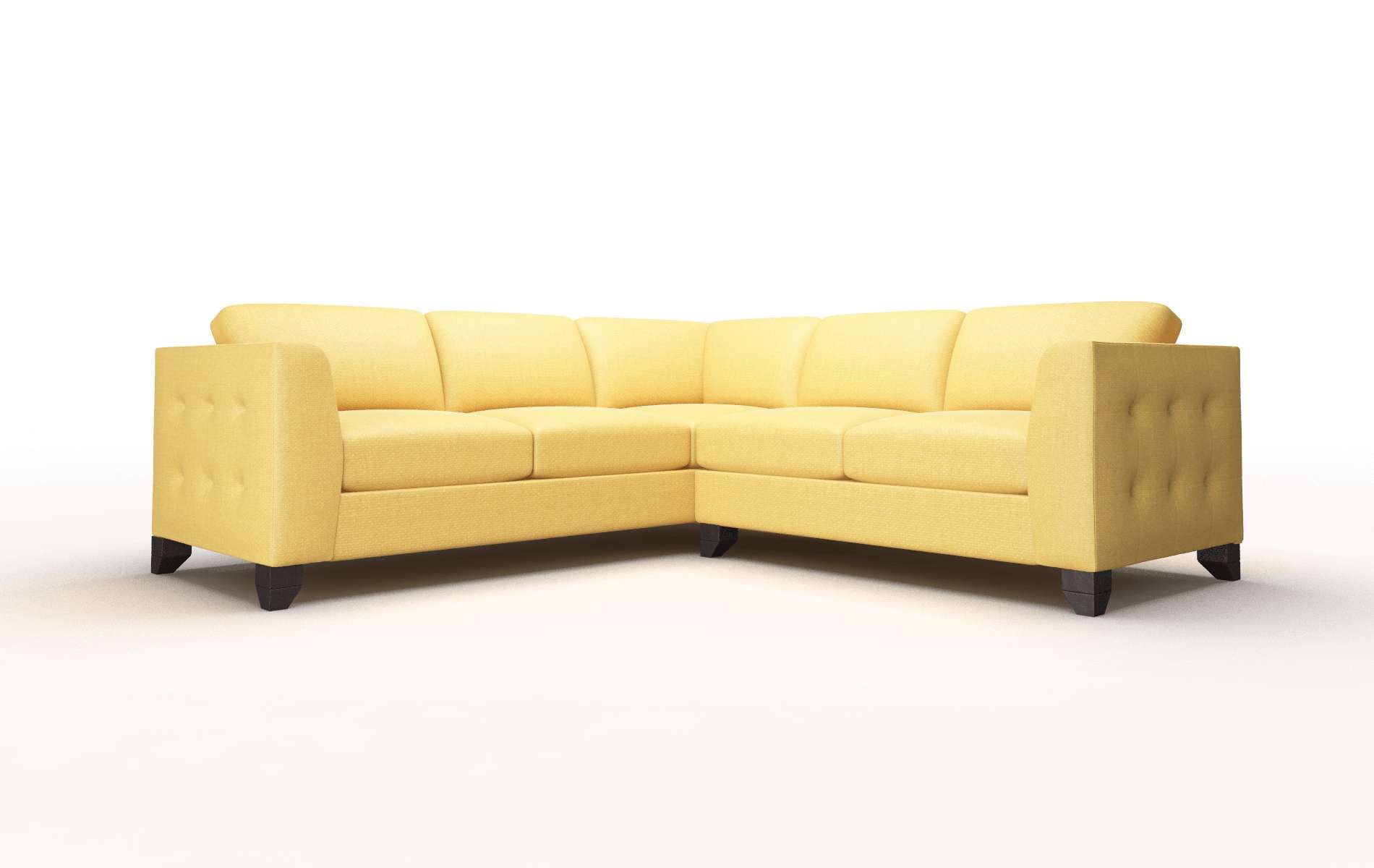Paris Tess Turmeric Sectional espresso legs 1