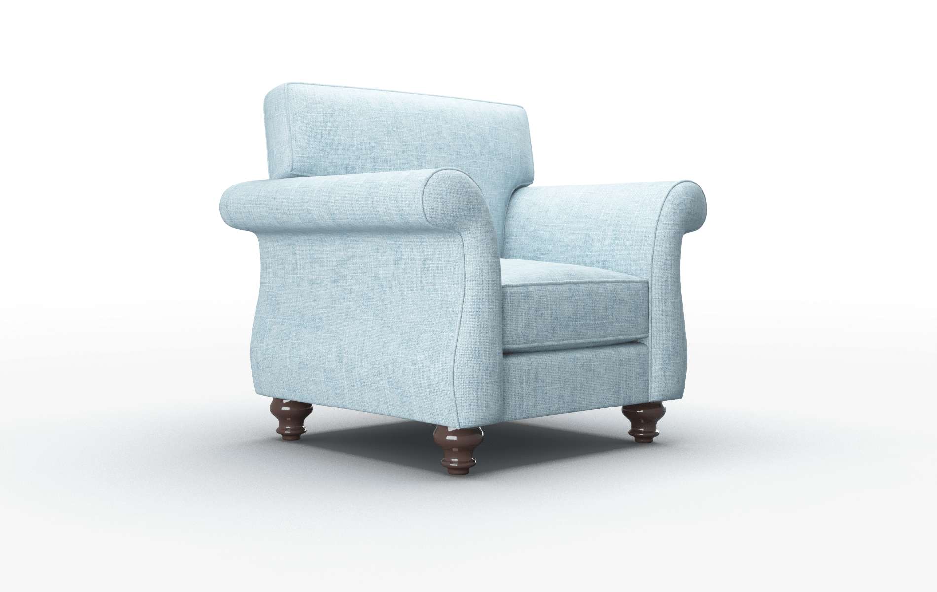 Pisa Atlas Turquoise Chair espresso legs 2