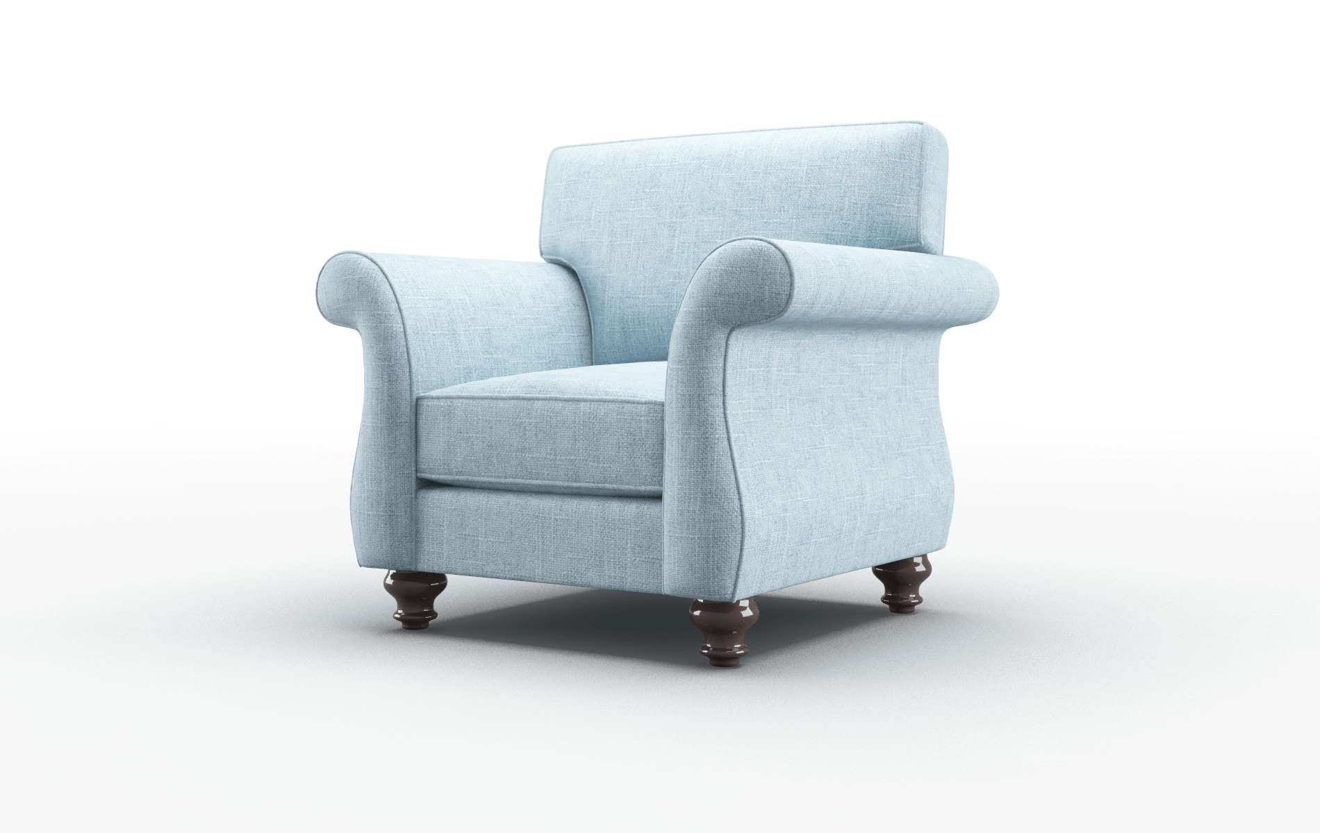 Pisa Atlas Turquoise Chair espresso legs 4