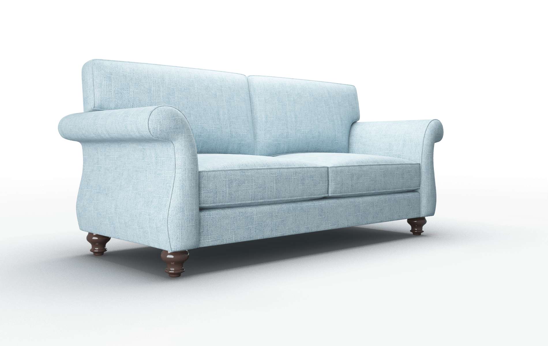 Pisa Atlas Turquoise Sofa espresso legs 2