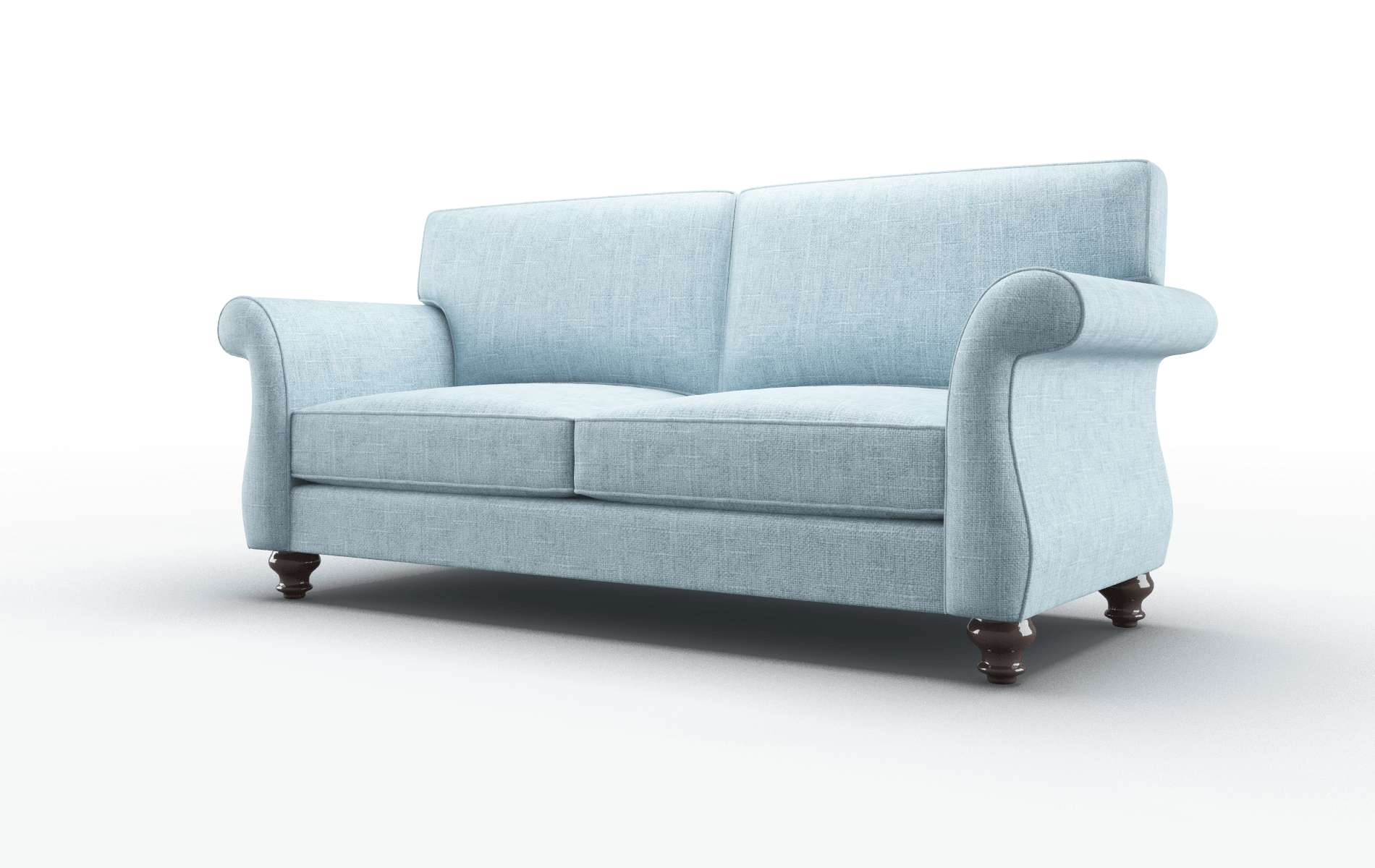 Pisa Atlas Turquoise Sofa espresso legs 4