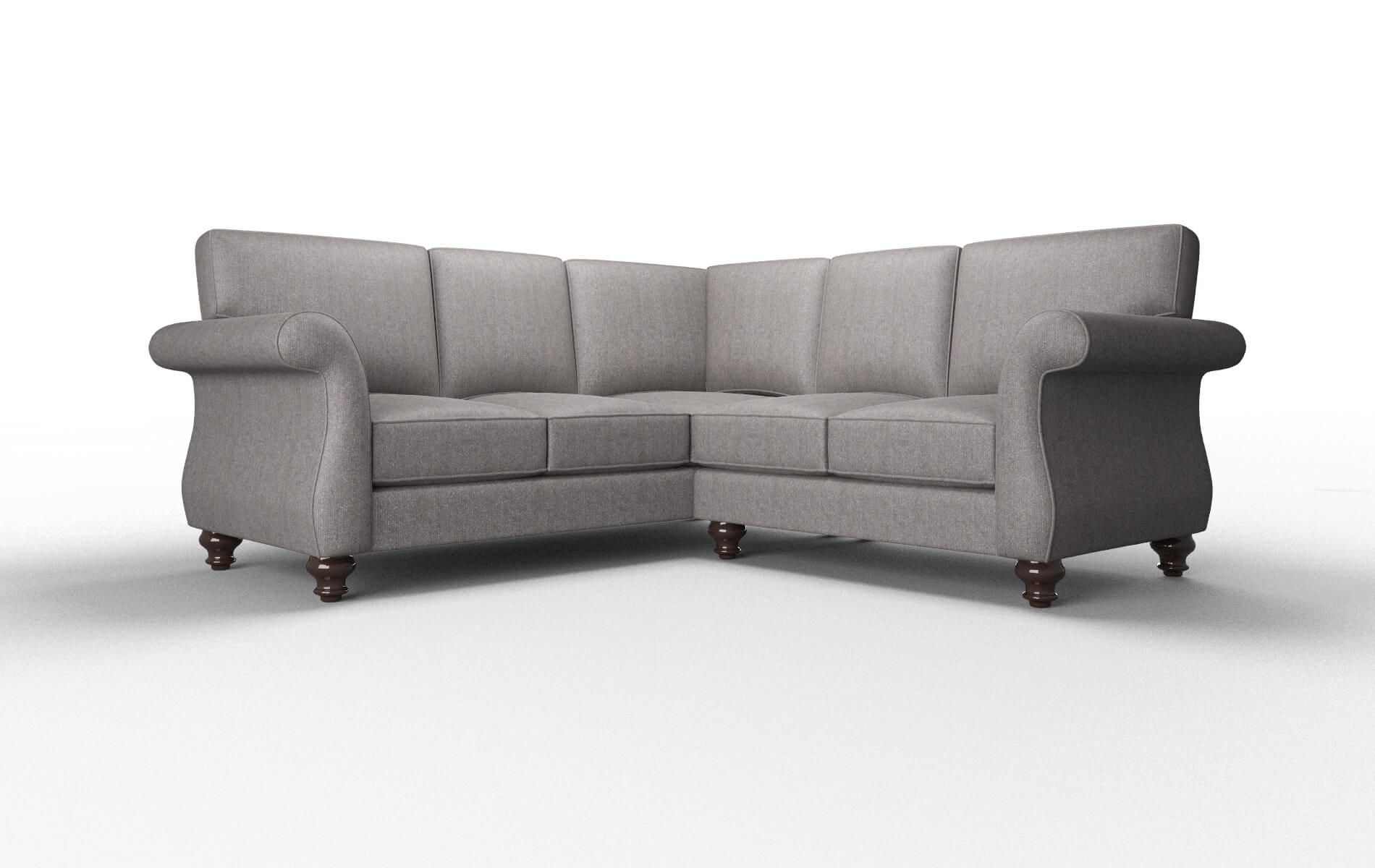 Pisa Atlas_plz Silver Sectional espresso legs 1