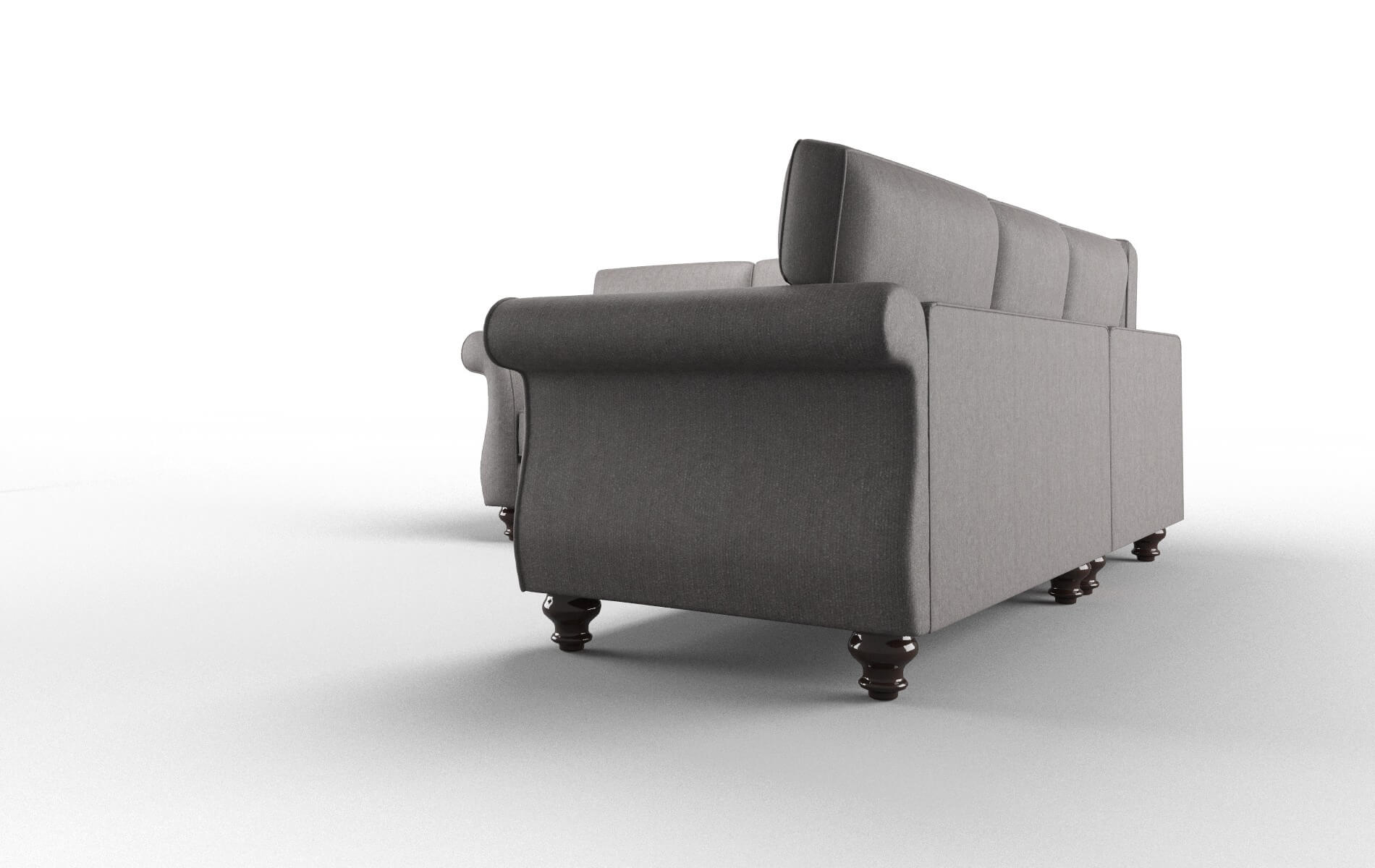 Pisa Atlas_plz Silver Sectional espresso legs 4