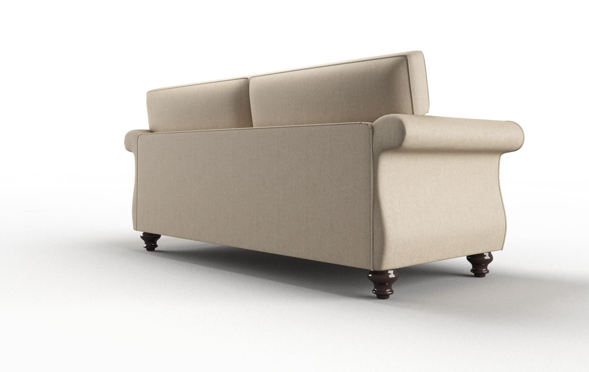 Pisa Avenger Burlap Sofa espresso legs 5